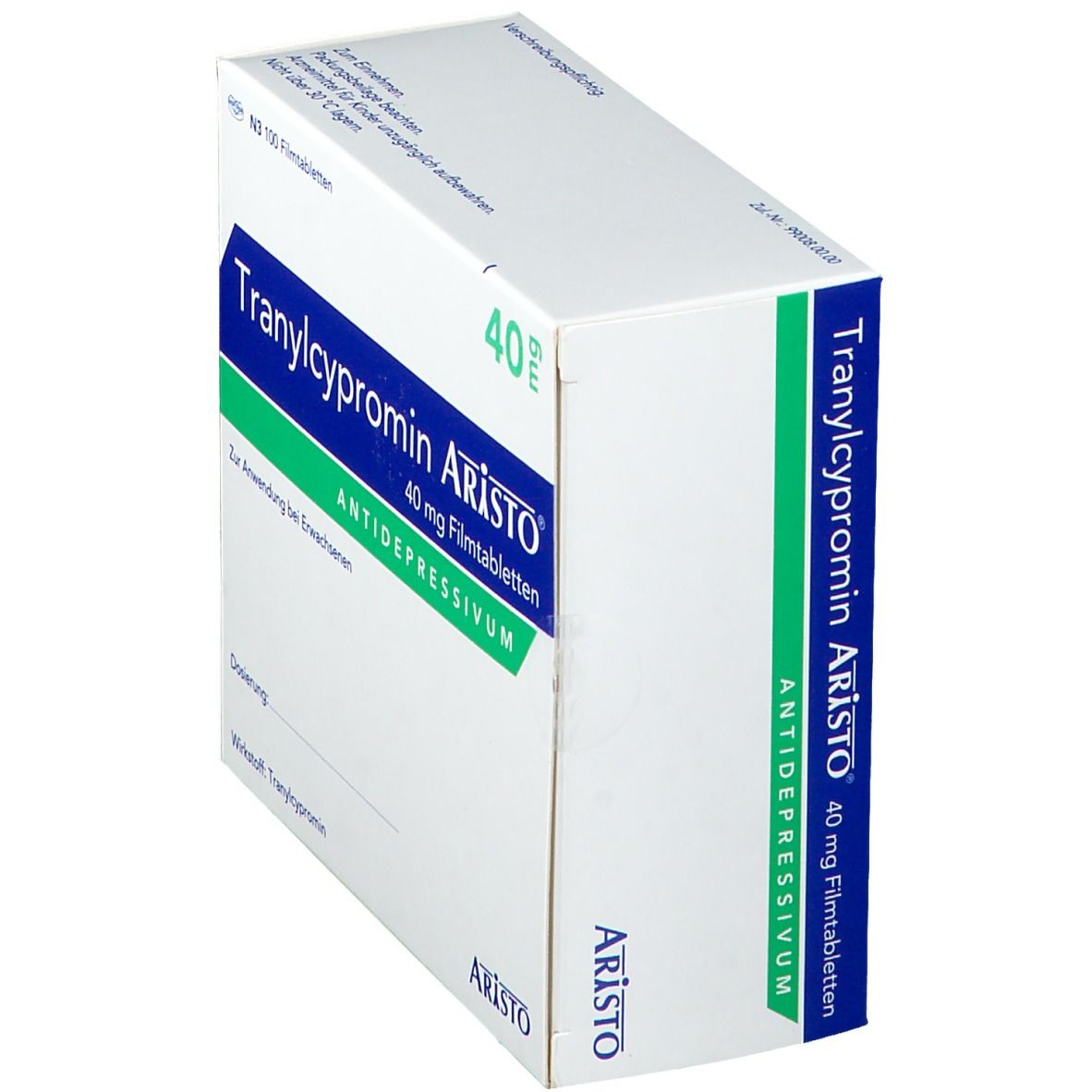 Tranylcypromin Aristo 40 mg Filmtabletten 100 St