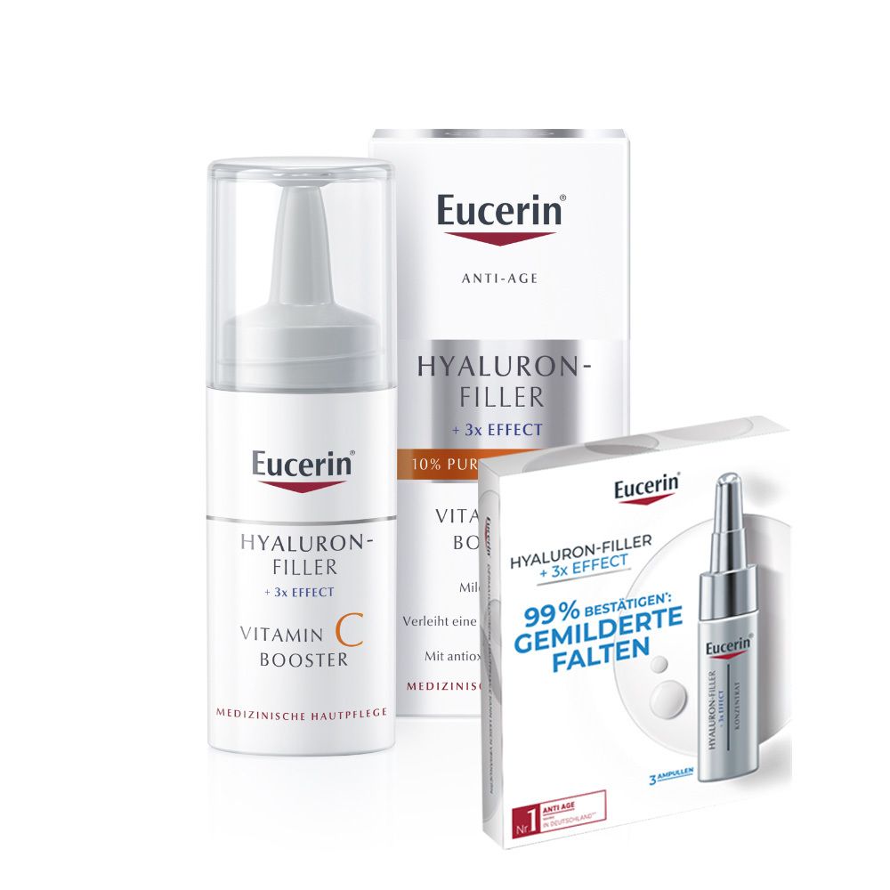 Eucerin® HYALURON-FILLER Vitamin C Booster + Eucerin Hyaluron-Filler Intensiv-Maske GRATIS