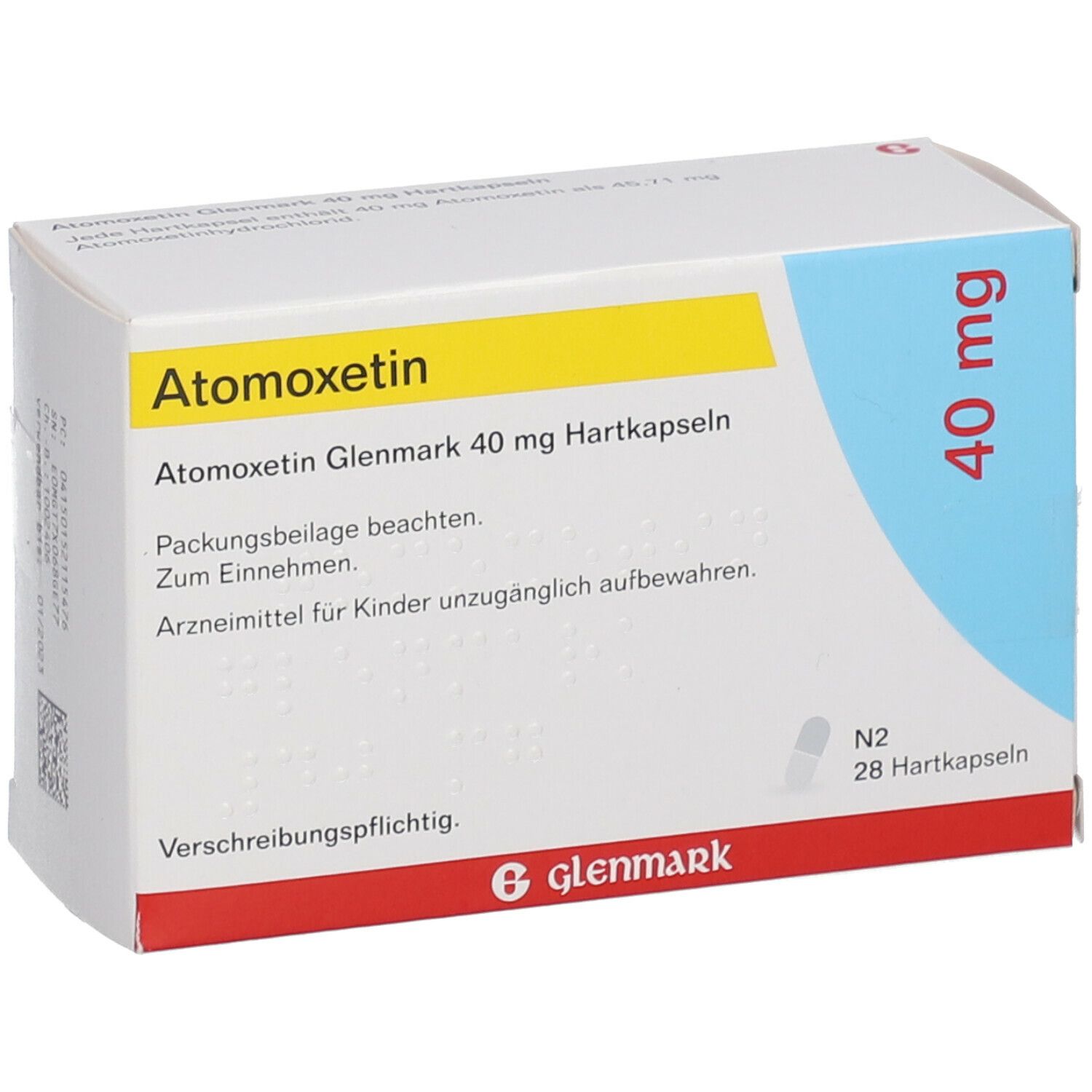 Atomoxetin Glenmark 40 mg 28 St mit dem ERezept kaufen Shop Apotheke