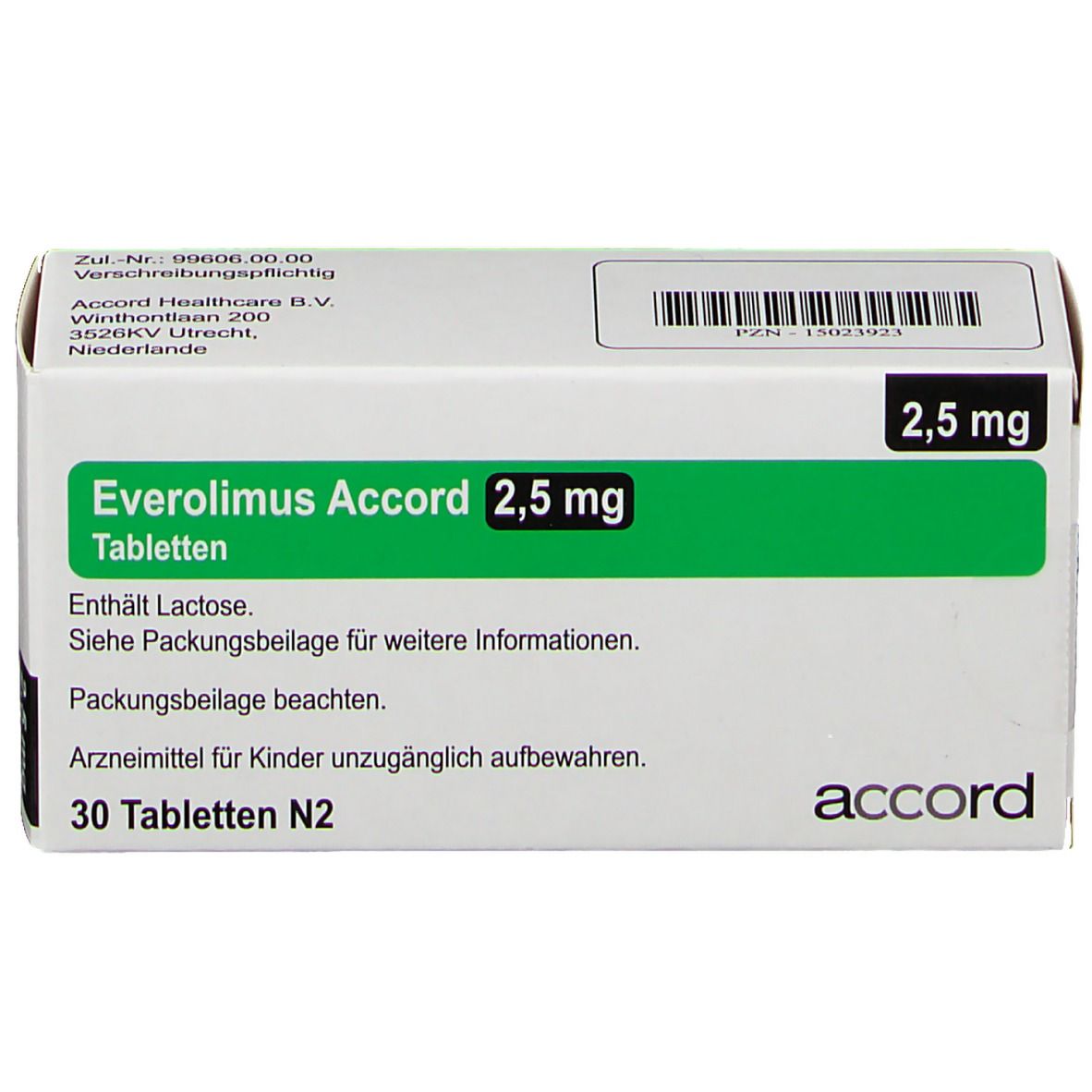 Everolimus Accord 2,5 mg