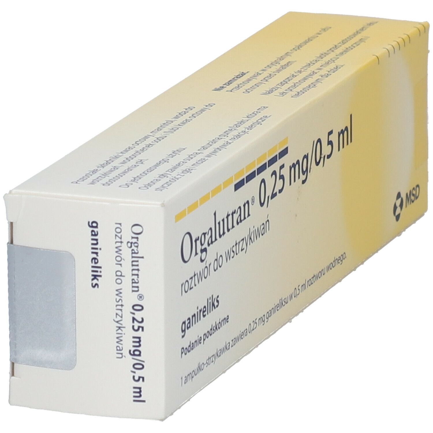 ORGALUTRAN 0,25 mg/0,5 ml Inj.-Lsg.i.e.Fertigspr.