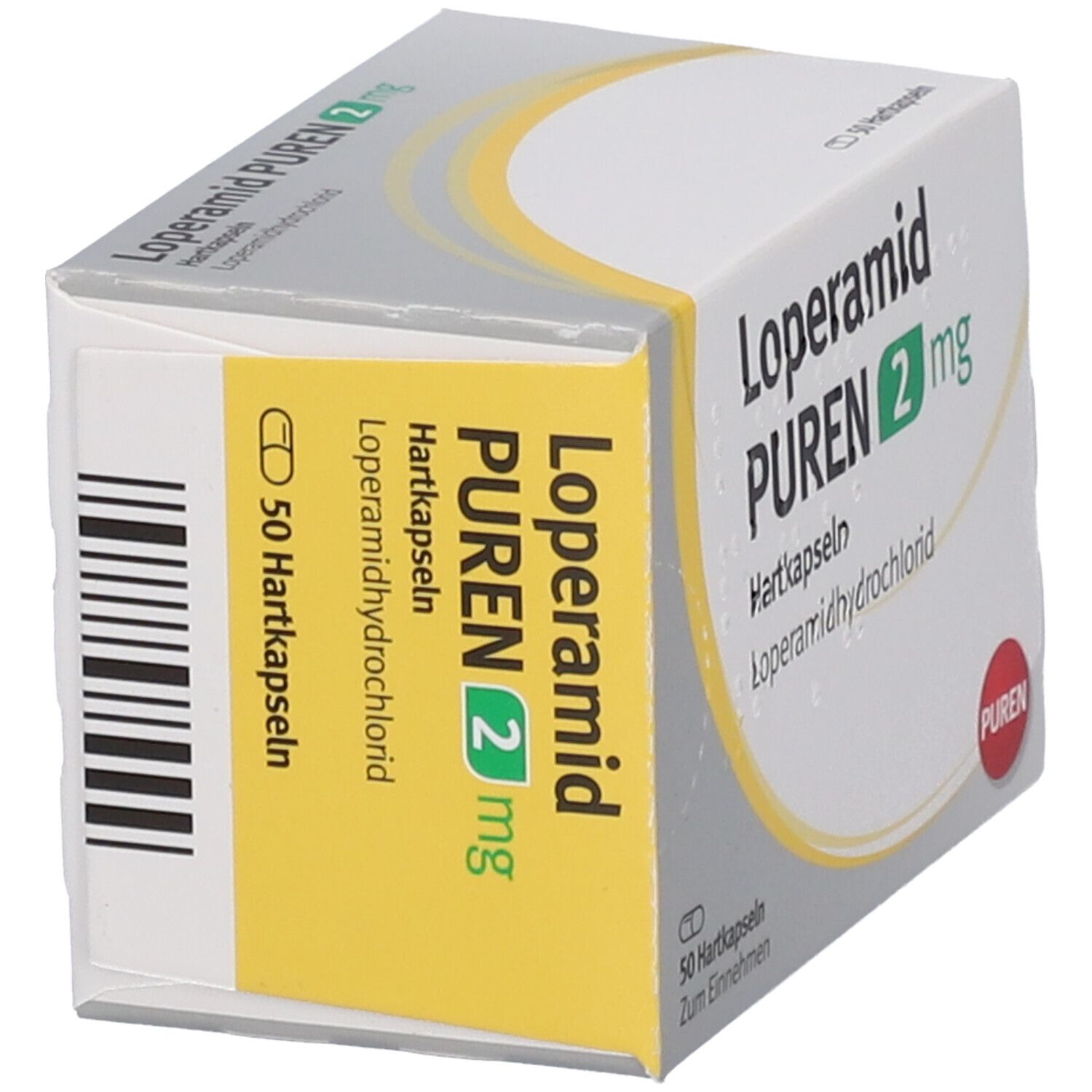 Loperamid PUREN 2 mg Hartkapseln, 50 Stück. Loperamidhydrochlorid.