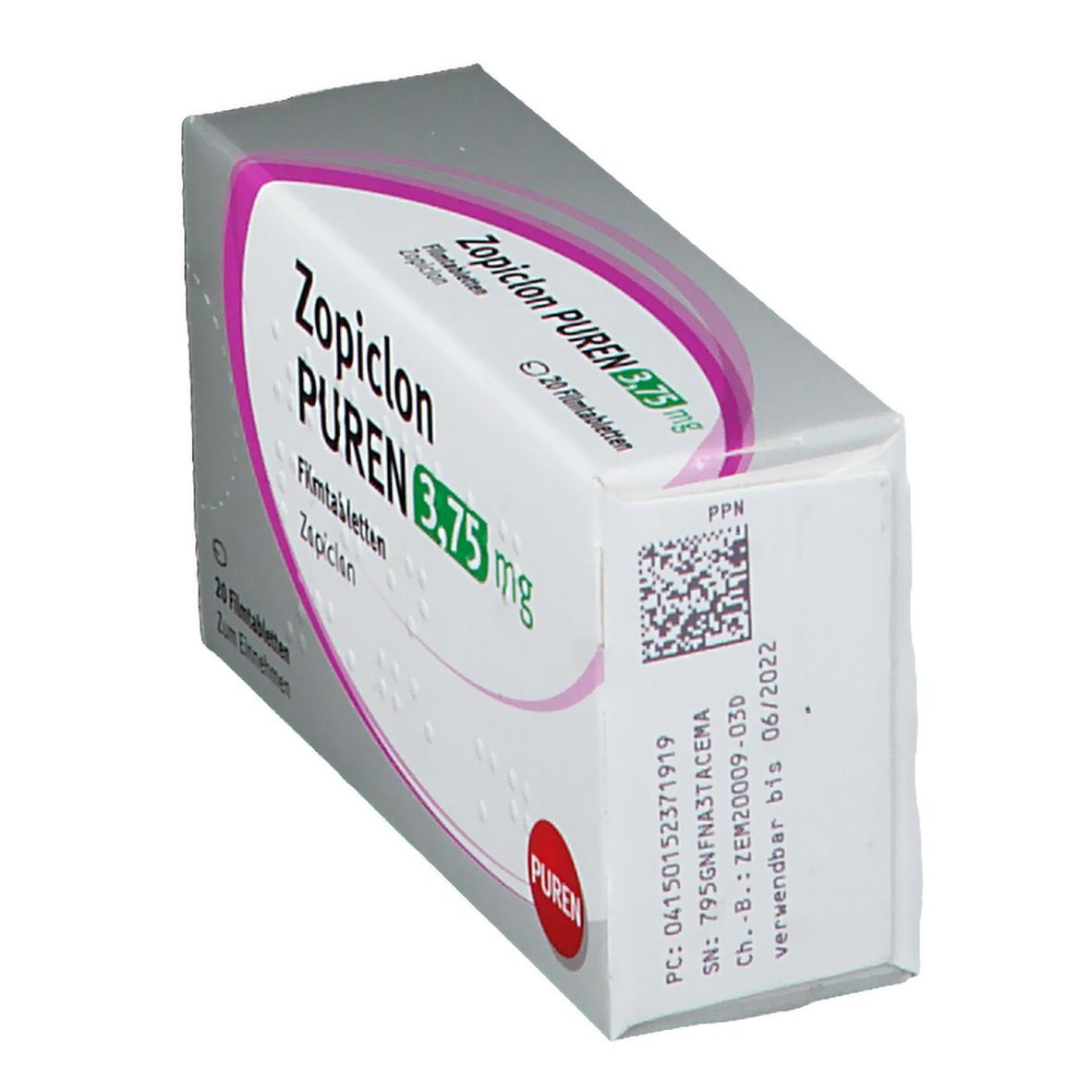 Zopiclon Puren 3,75 mg Filmtabletten 20 St