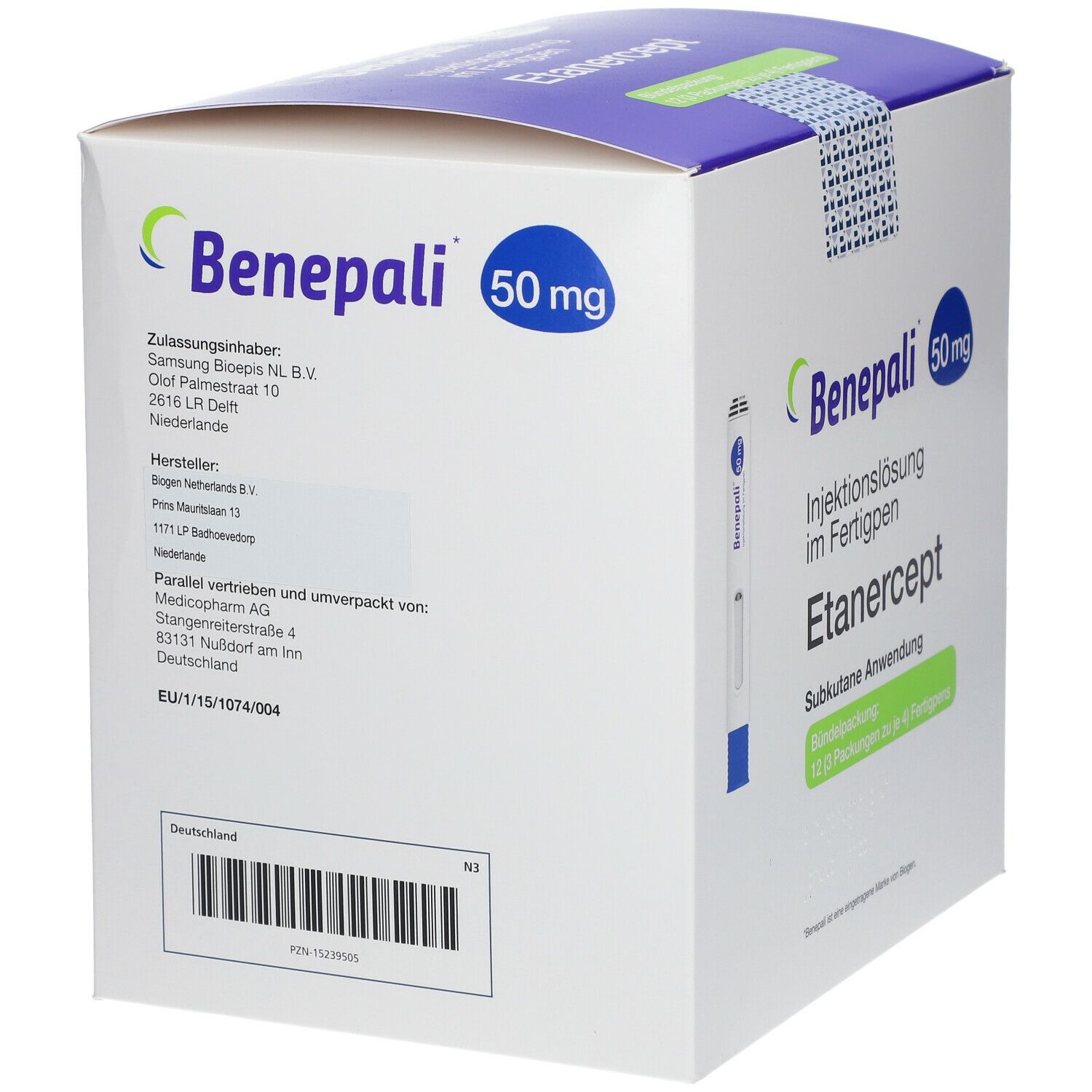 Benepali 50 mg Fertigpen mit Injektionslösung 12 St