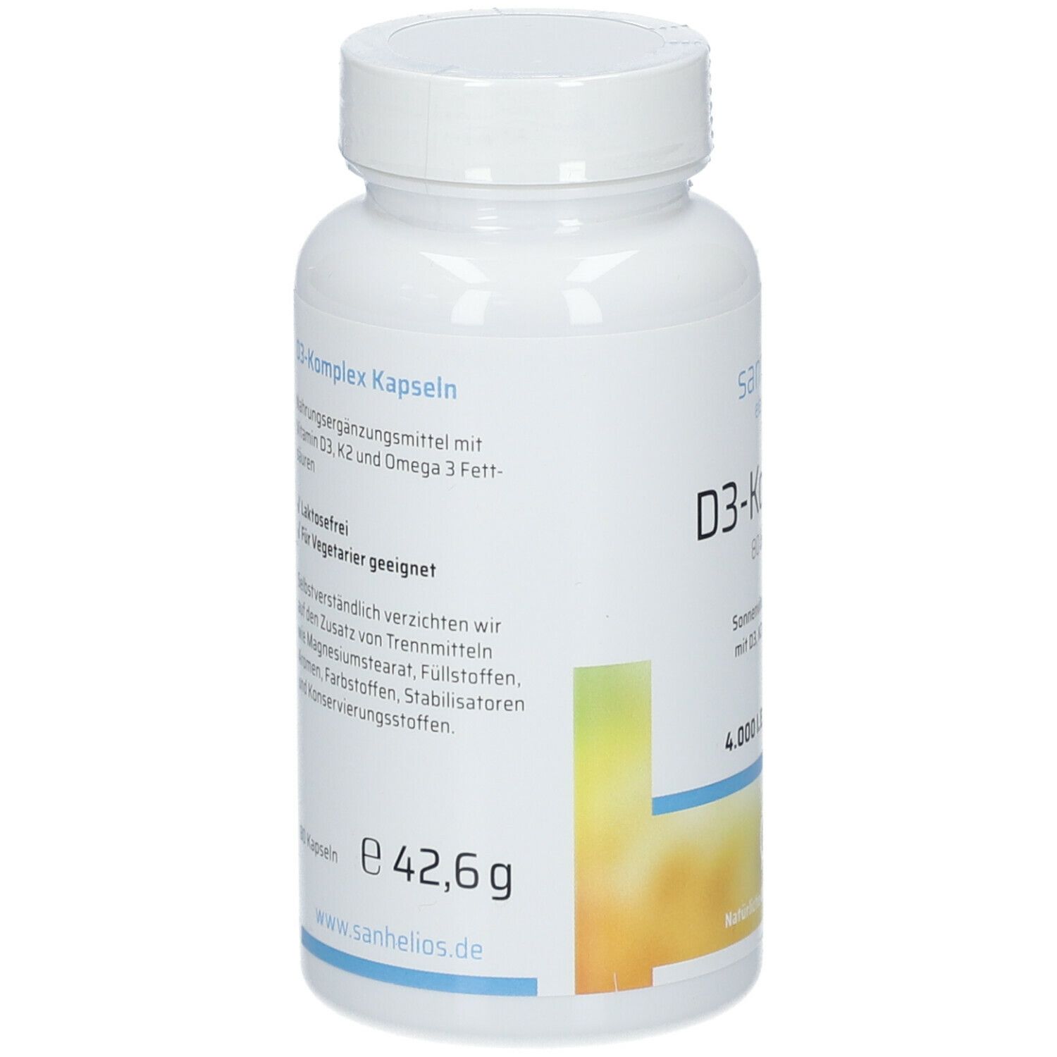 Sanhelios Vitamin D3 Sonnenvitamin-Komplex mit K2 80 St Kapseln