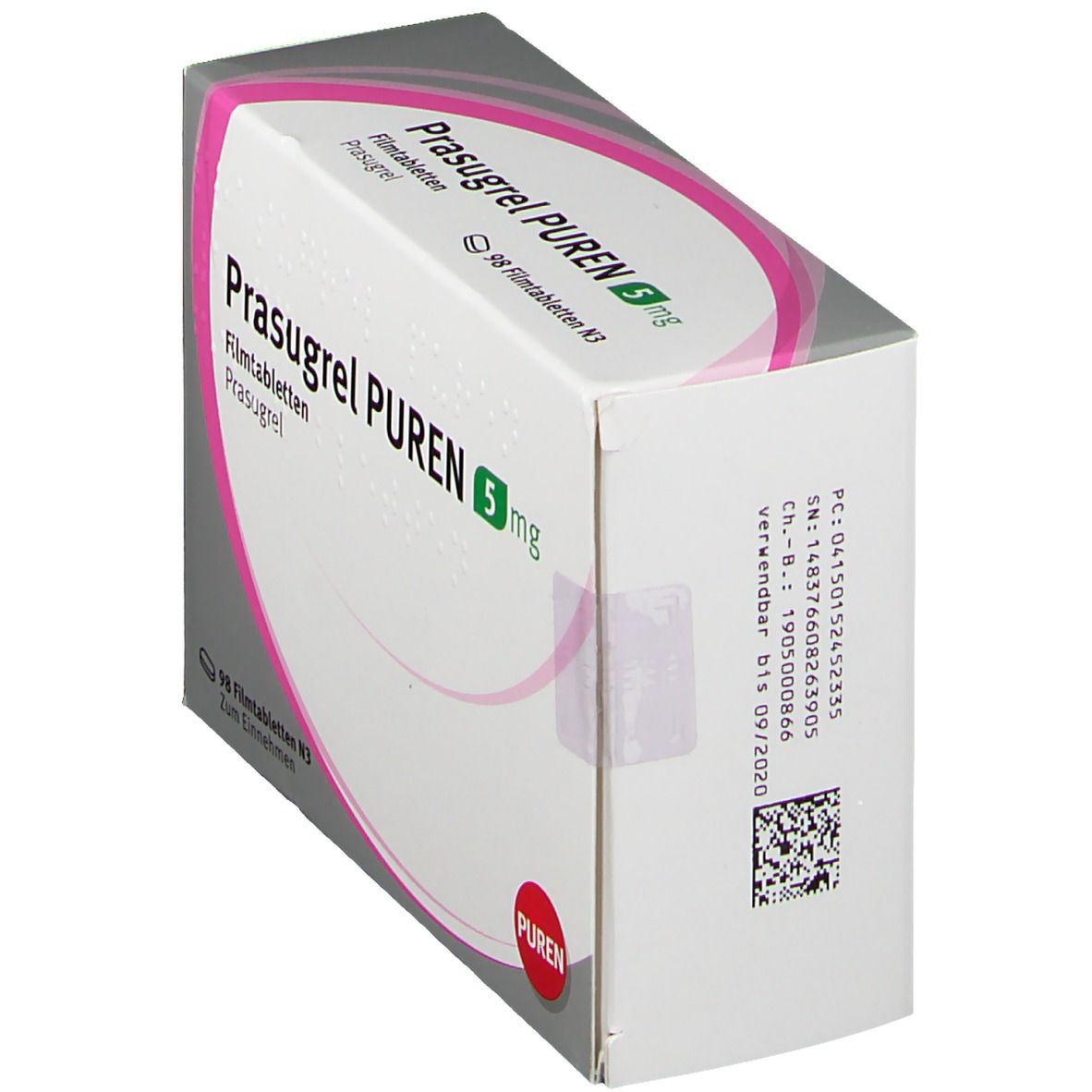 Prasugrel Puren 5 mg Filmtabletten 98 St