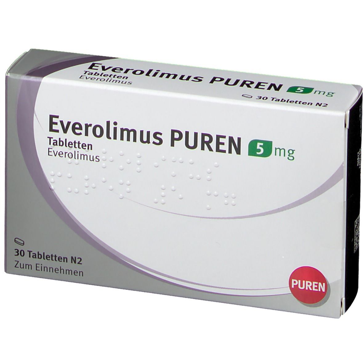 Everolimus PUREN 5 mg 30 St mit dem ERezept kaufen Shop Apotheke