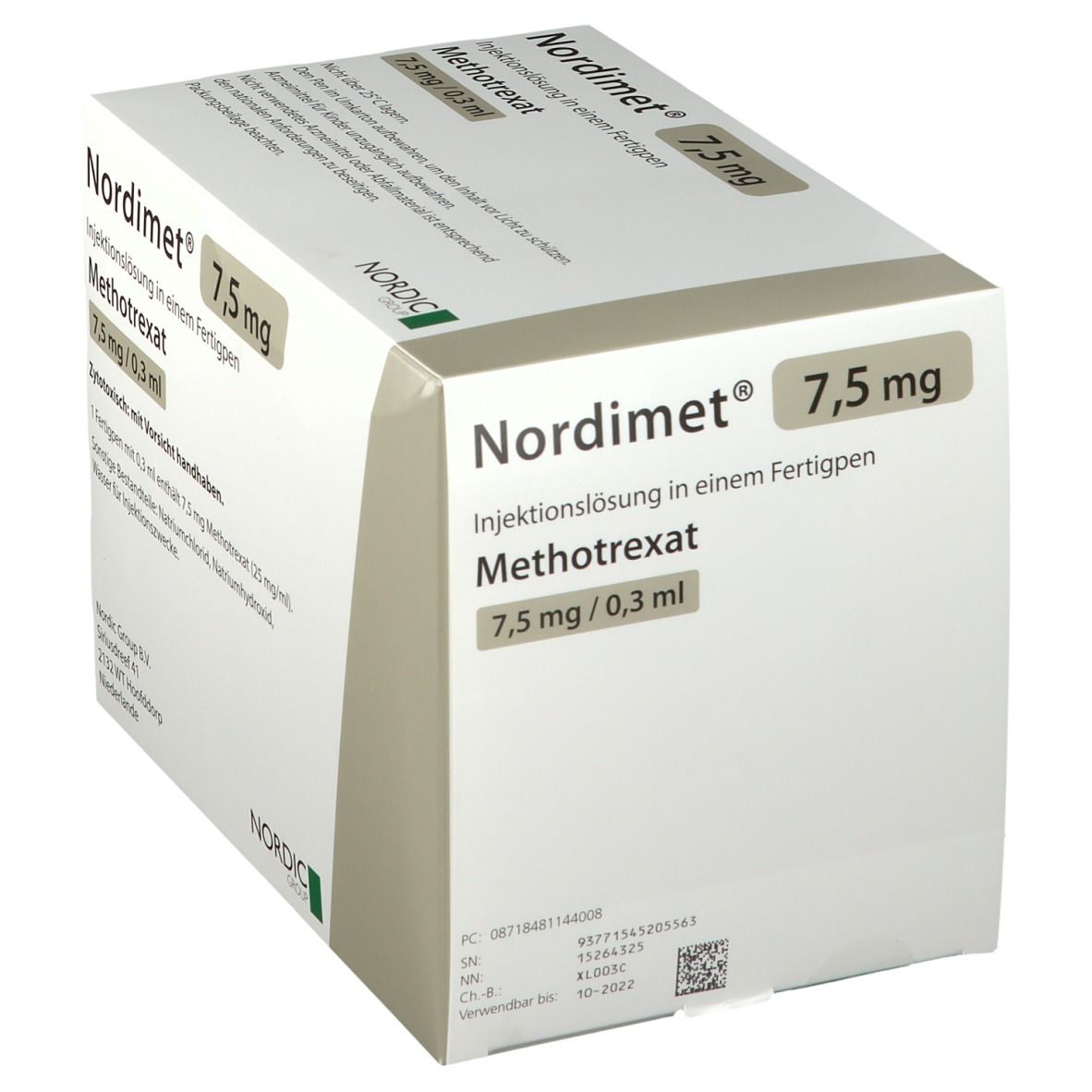 Nordimet 7,5 mg Injektionslösung i.e.Fertigpen 12 St in einem Fertigpen