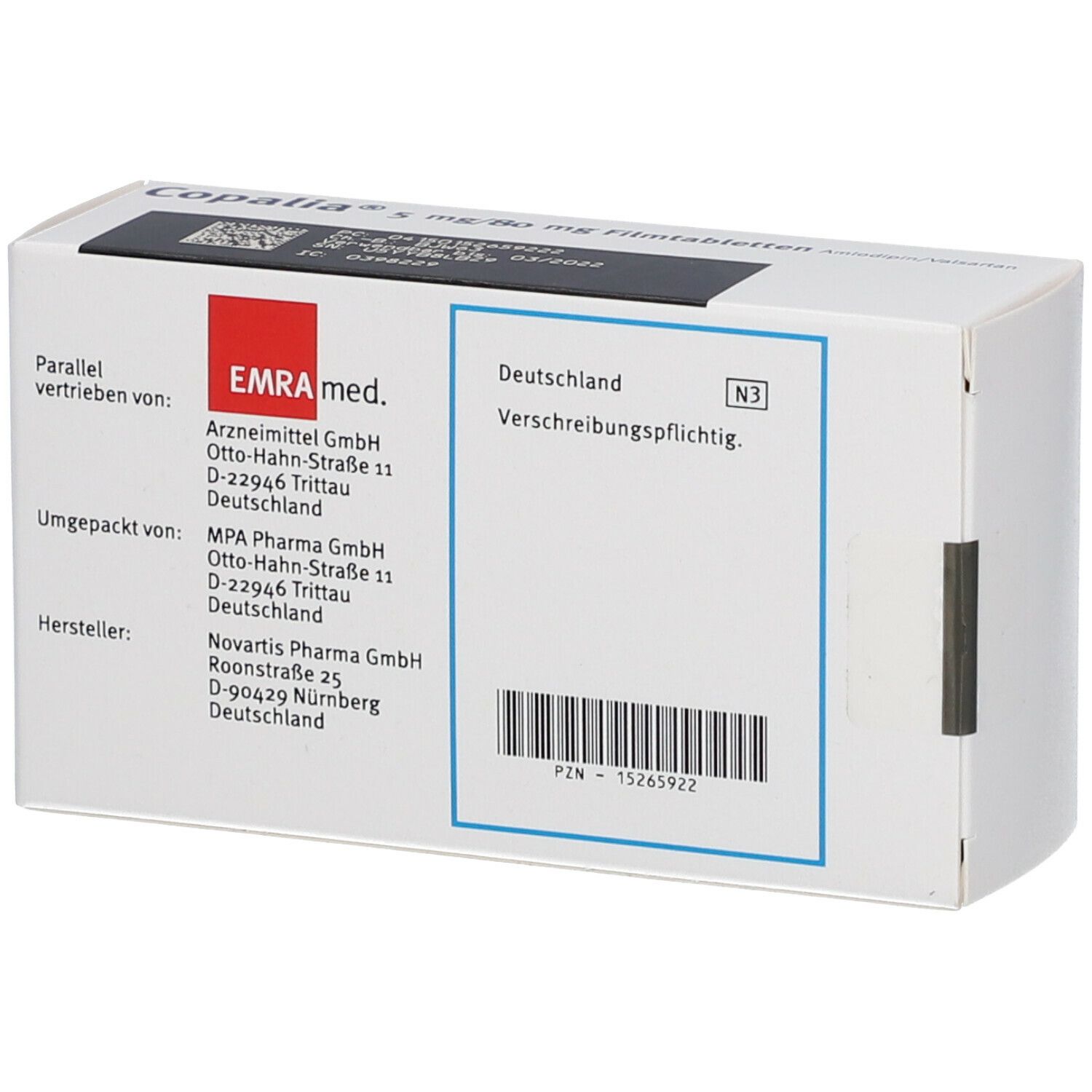 Copalia 5 mg/80 mg