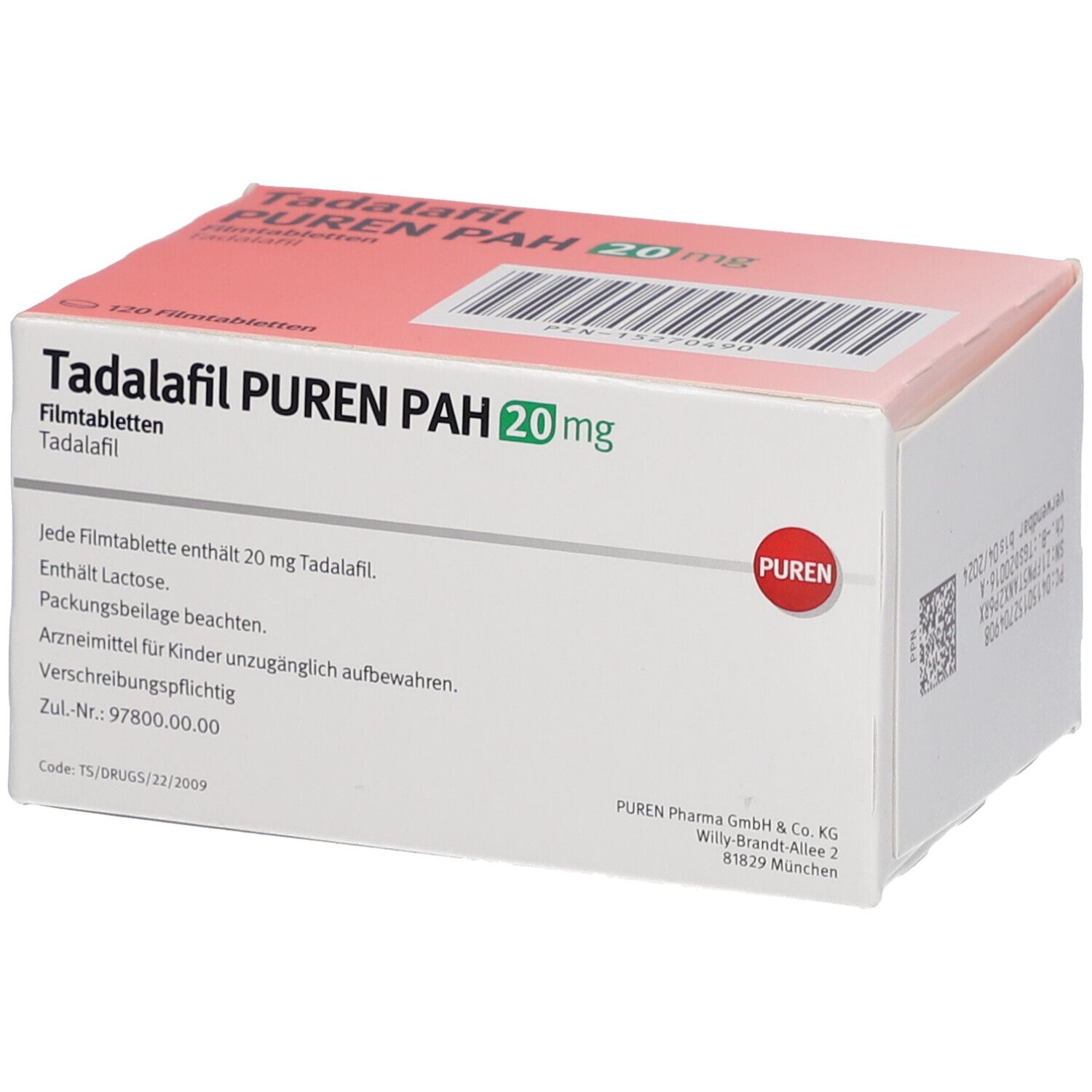 Tadalafil PUREN PAH 20 mg