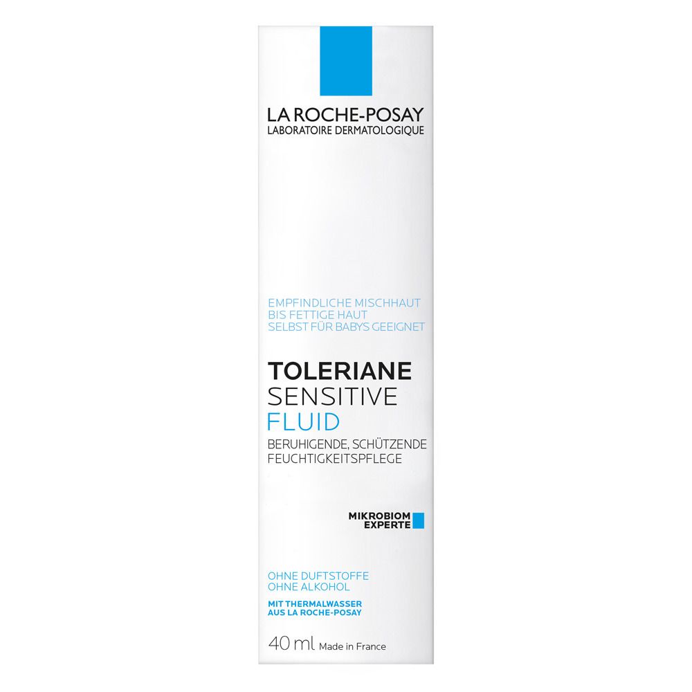 La Roche Posay Toleriane Sensitive Fluid: Feuchtigkeitsspendende und beruhigende  Gesichtspflege für Mischhaut und fettige Haut