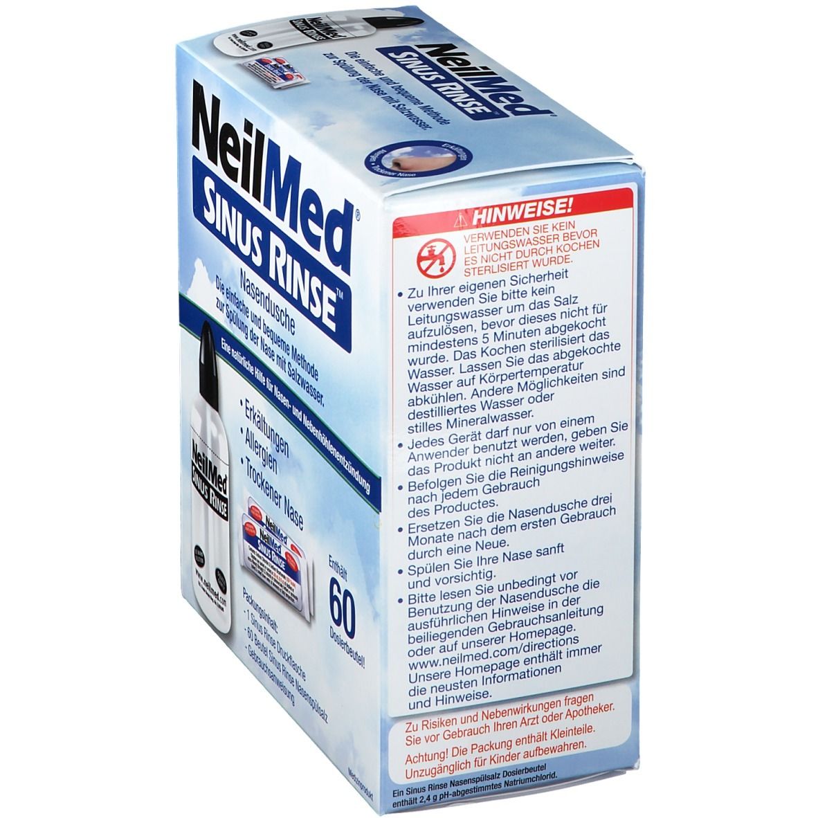 Neilmed Sinus Rinse Nasendusche+60 Btl.Spülsalz 1 St Salz