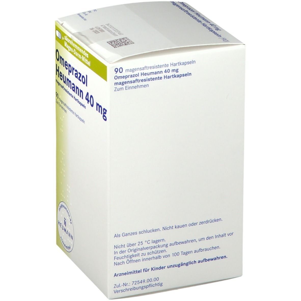 Omeprazol Heumann 40 mg magensaftres.Hartkapseln 90 St Magensaftresistente Hartkapseln