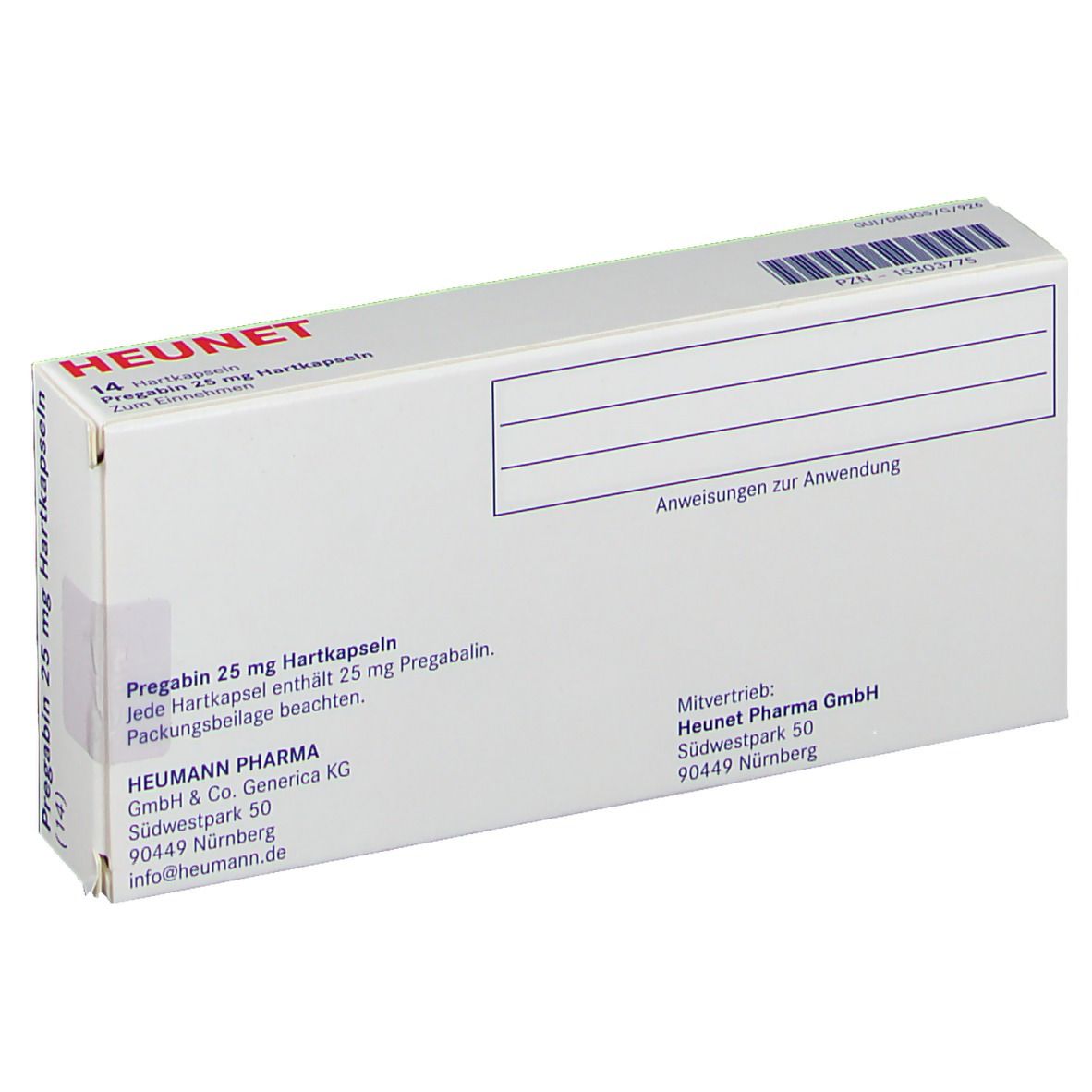 Pregabin 25 mg  Heunet