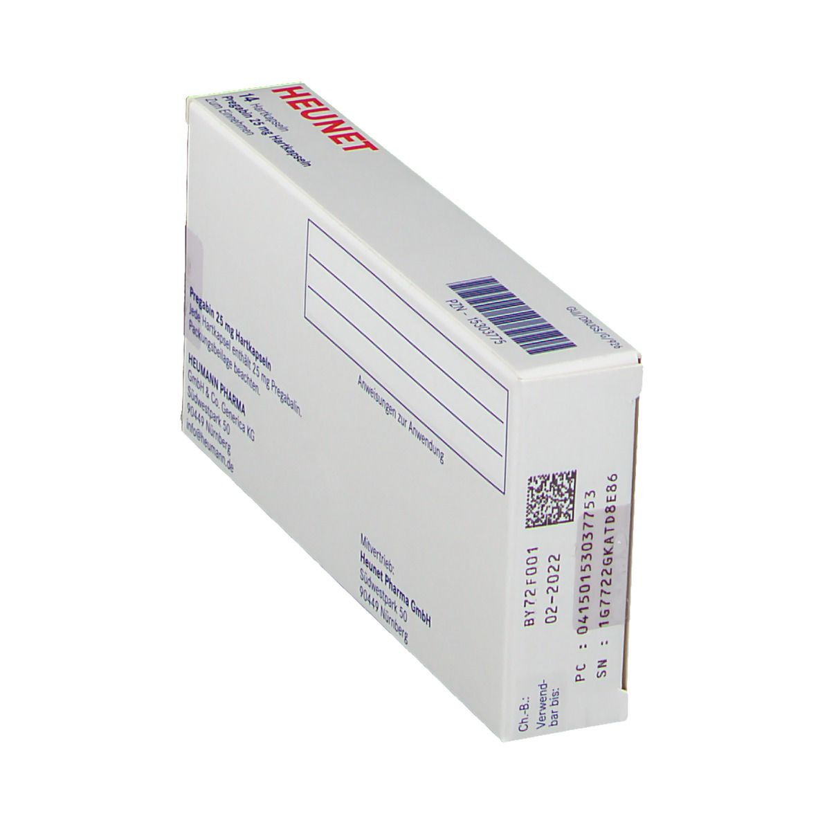 Pregabin 25 mg  Heunet