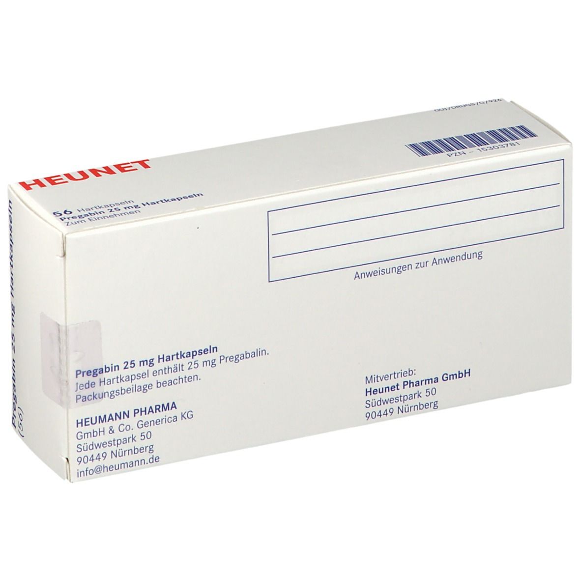 Pregabin 25 mg   Heunet