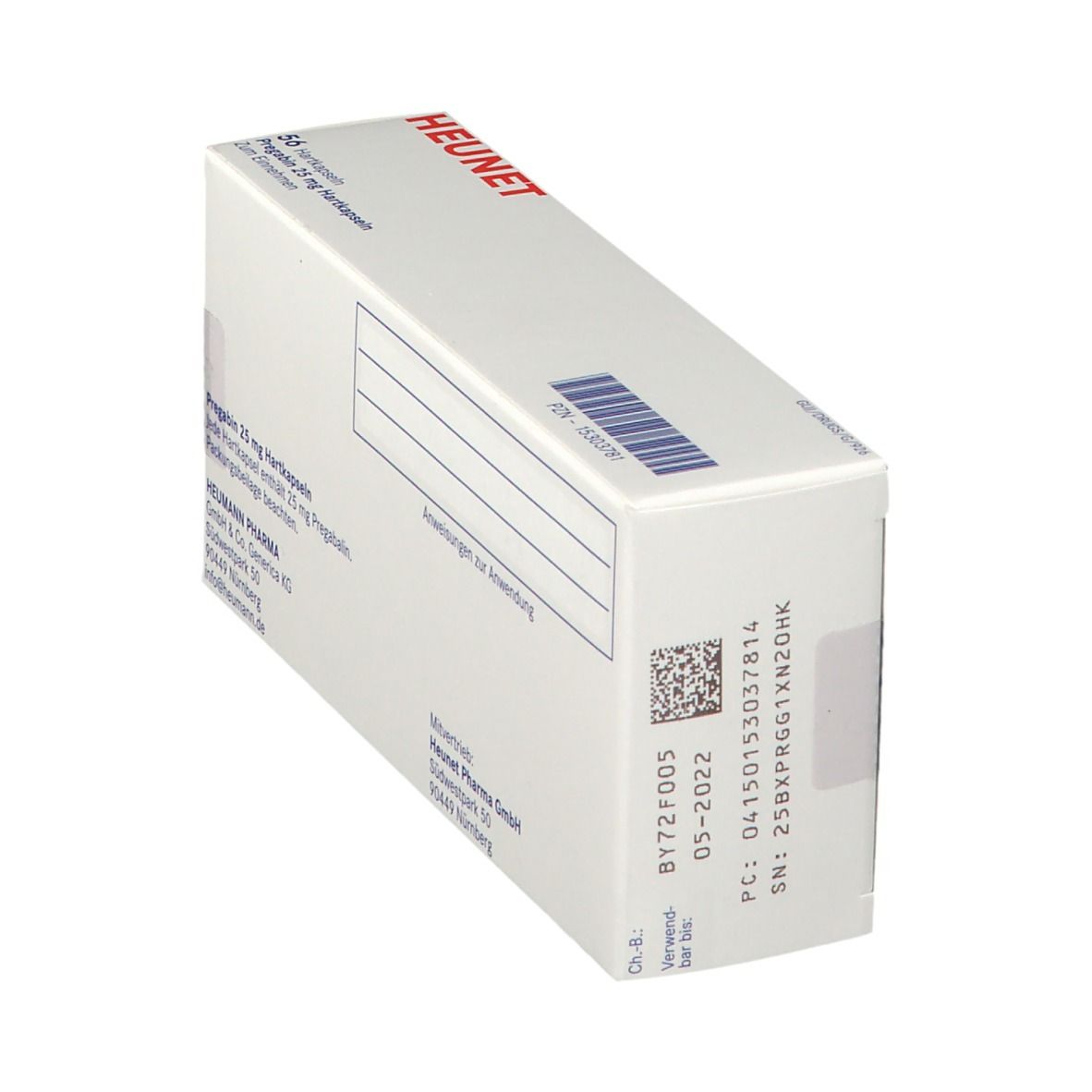 Pregabin 25 mg   Heunet