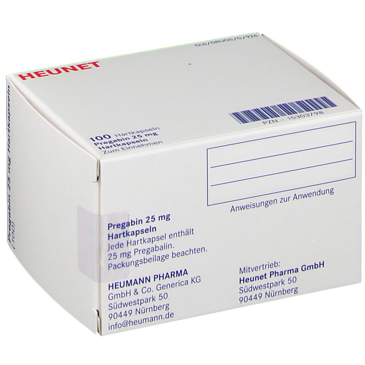 Pregabin 25 mg  Heunet