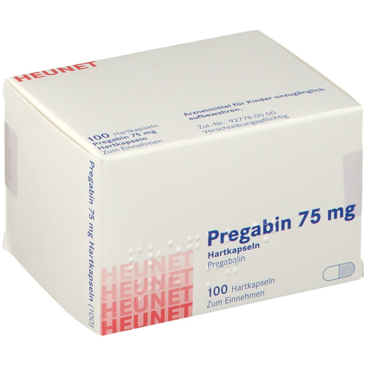 Pregabin 75 mg Hartkapseln Heunet 100 St