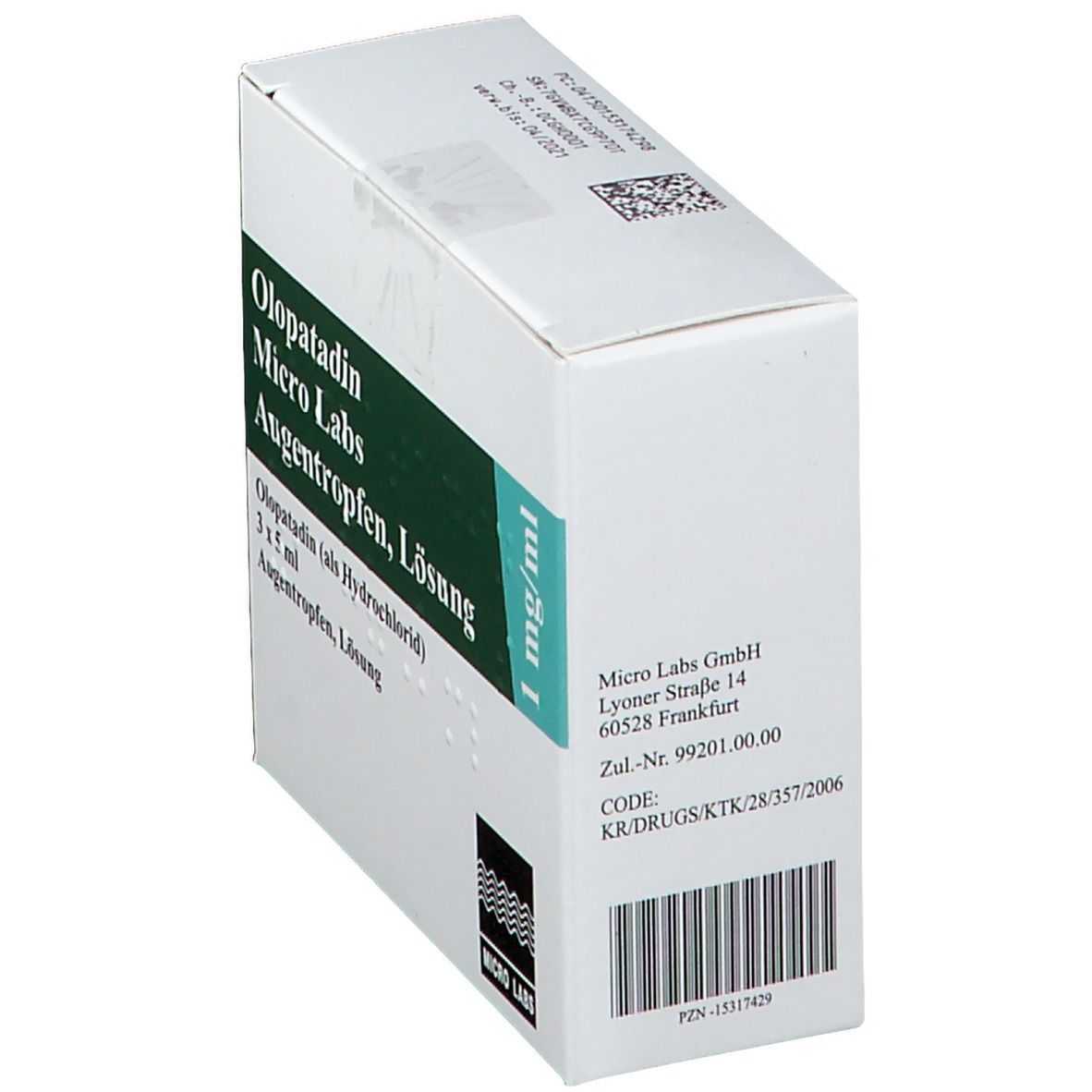 Olopatadin Micro Labs 1 mg/ml 3x5 ml mit dem E-Rezept kaufen - SHOP .