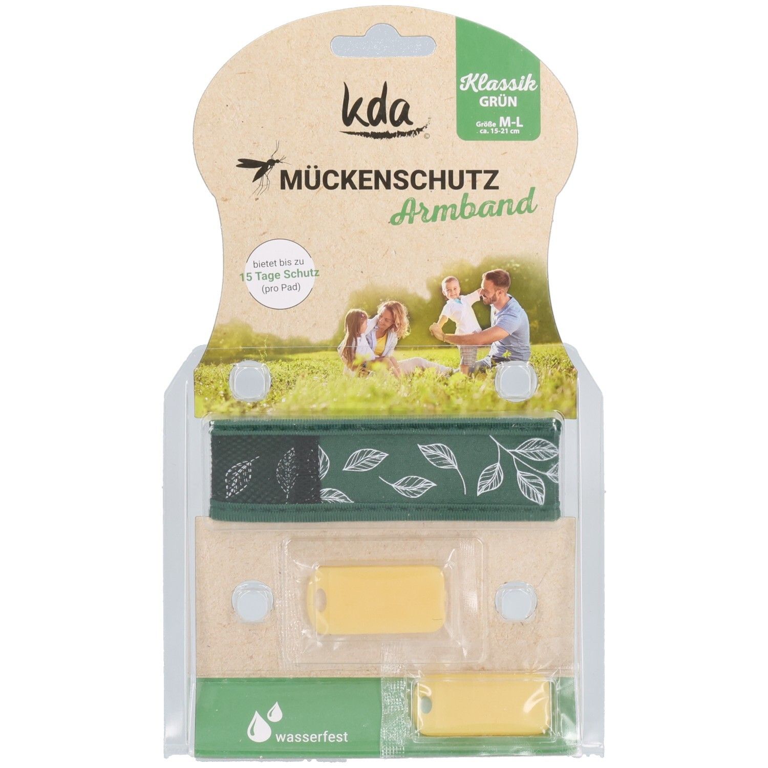 Mückenschutz Armband grün KDA 1 St