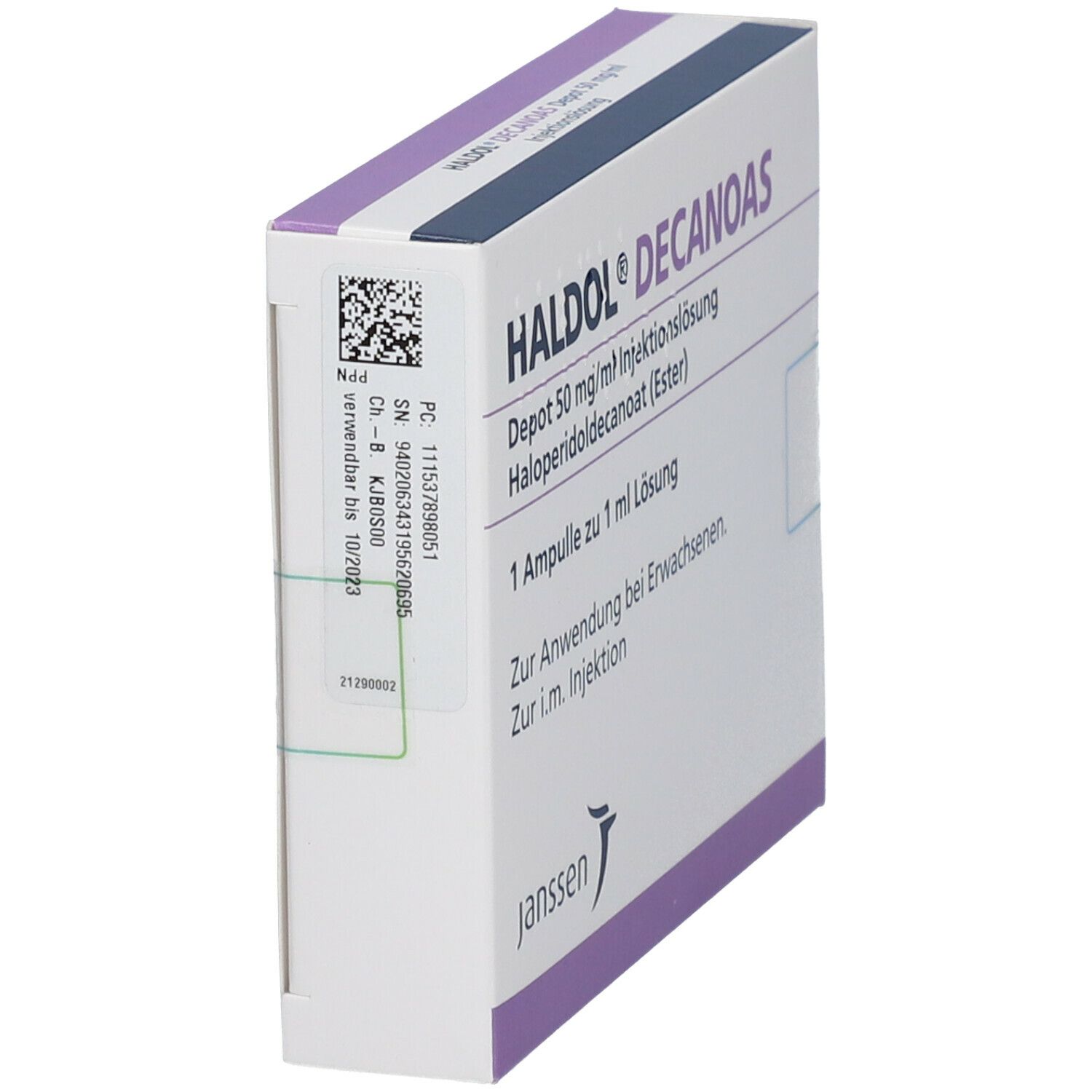 Haldol decanoas Depot 50 mg/ml Inj.-Lsg.i.e.Amp. 1x1 ml Injektionslösung