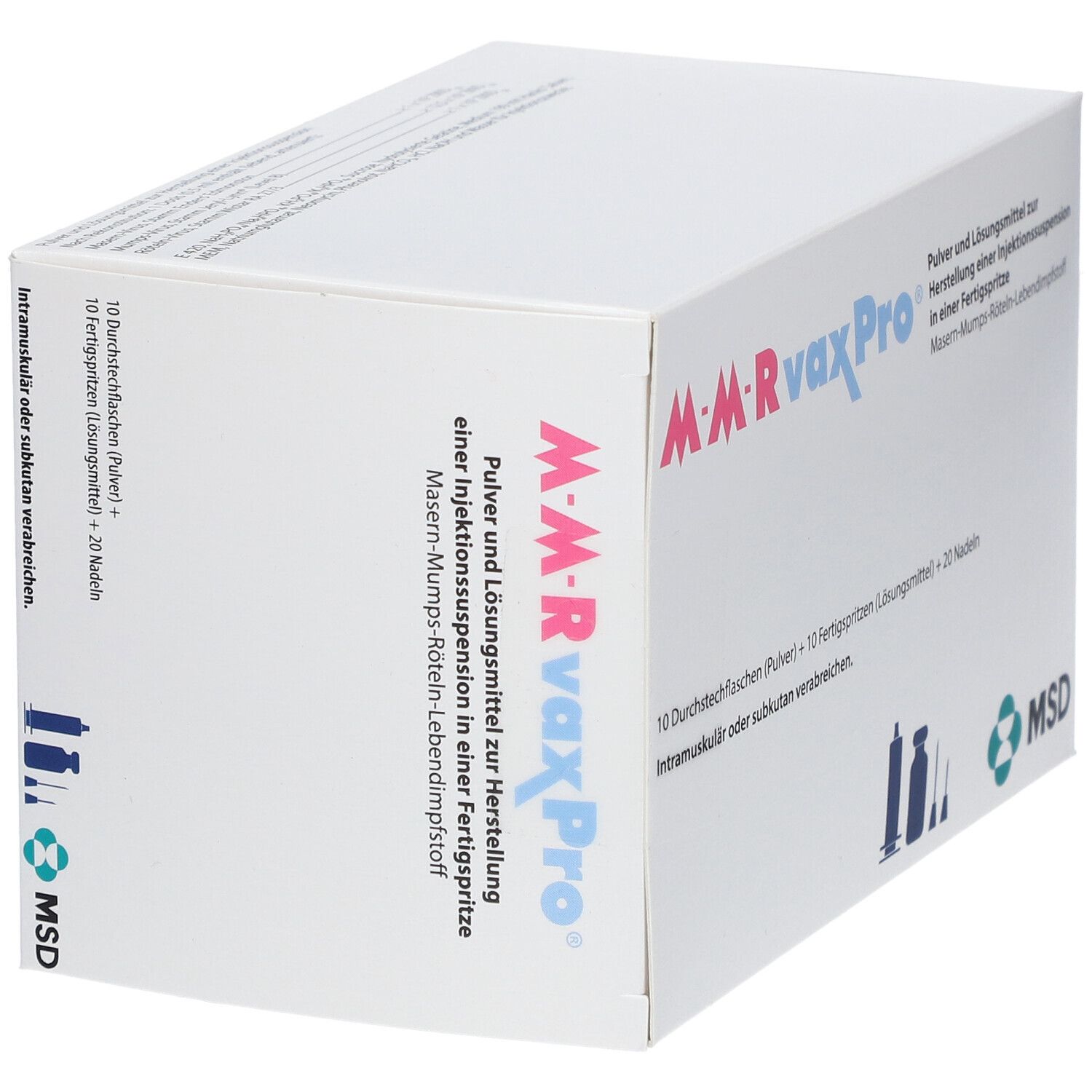 M-M-RvaxPro P.+Lm H.Inj.-Susp.Fertigspr.m.Kanüle 10x0,5 ml Fertigspritzen