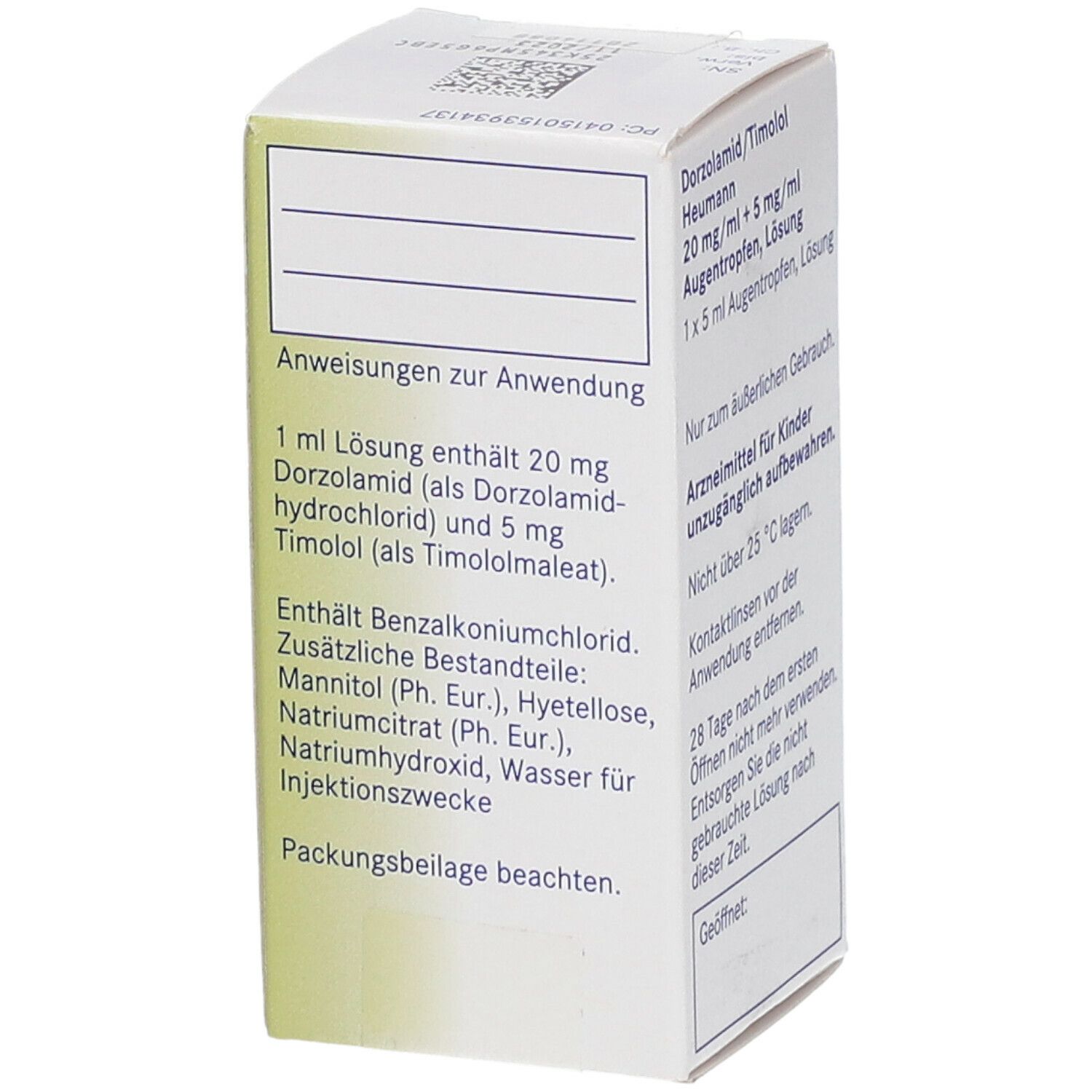 Dorzolamid/Timolol Heumann 20 mg/ml + 5 mg/ml