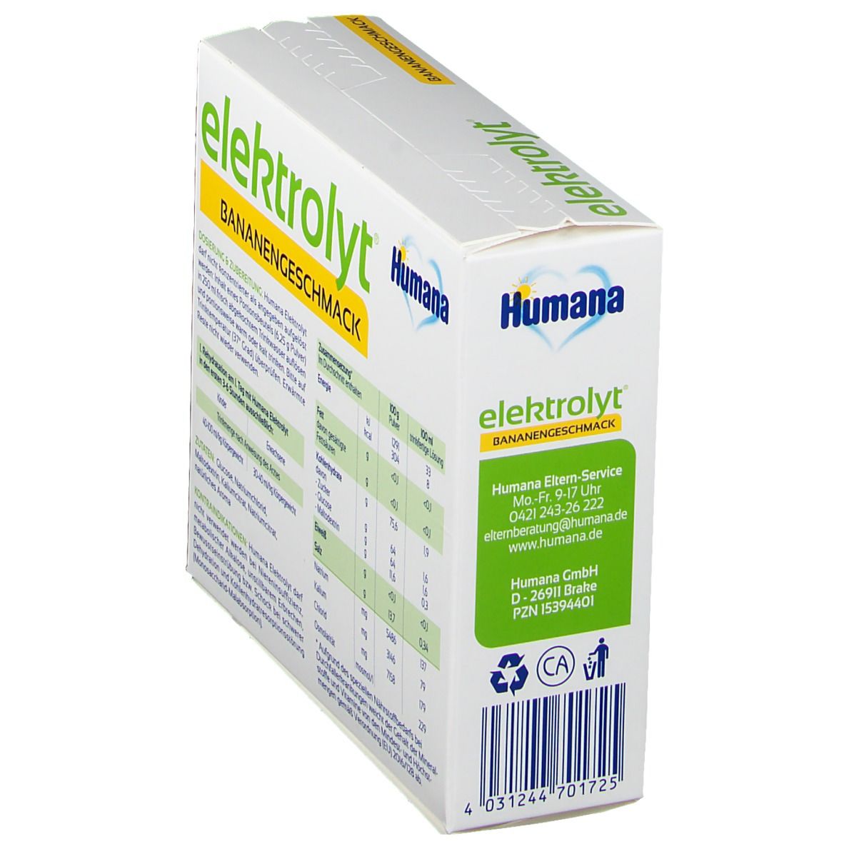 Humana elektrolyt® Bananengeschmack 75 g - Shop Apotheke