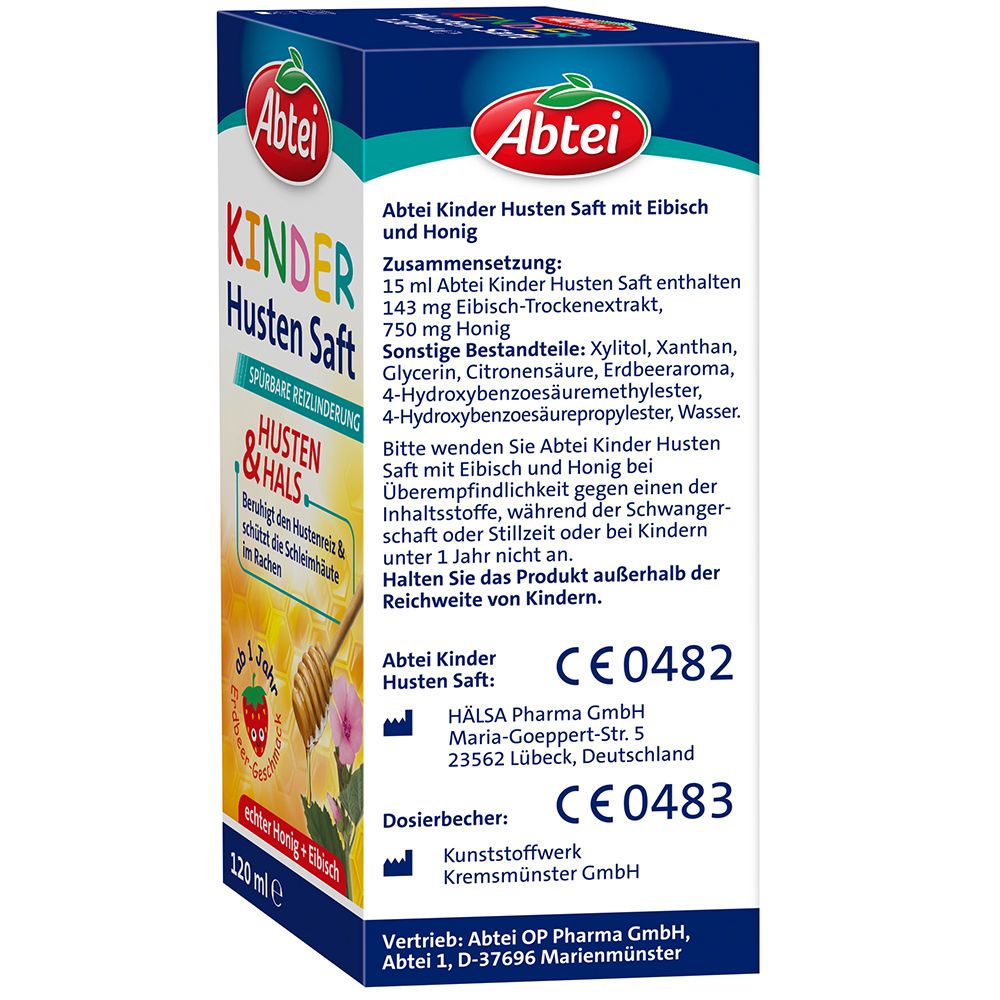 Abtei Kinder Husten Saft Erdbeere