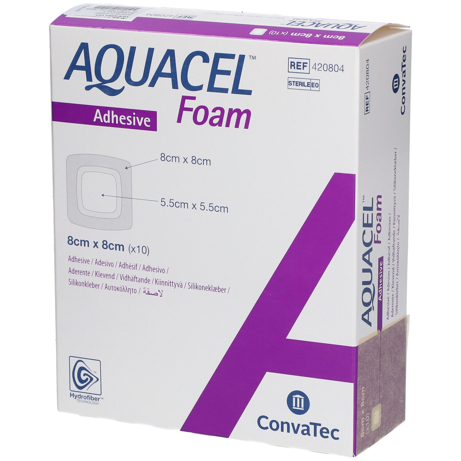 Aquacel Foam adhäsiv 8x8 cm Verband 10 St