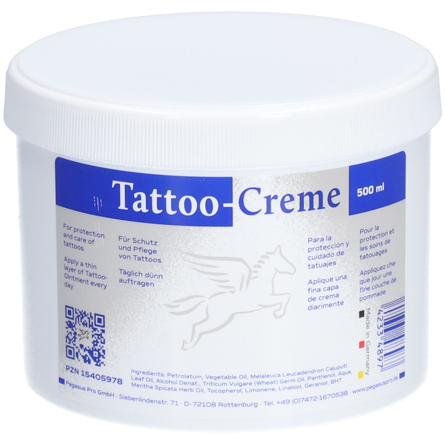 Pegasus Pro Crème tatouage
