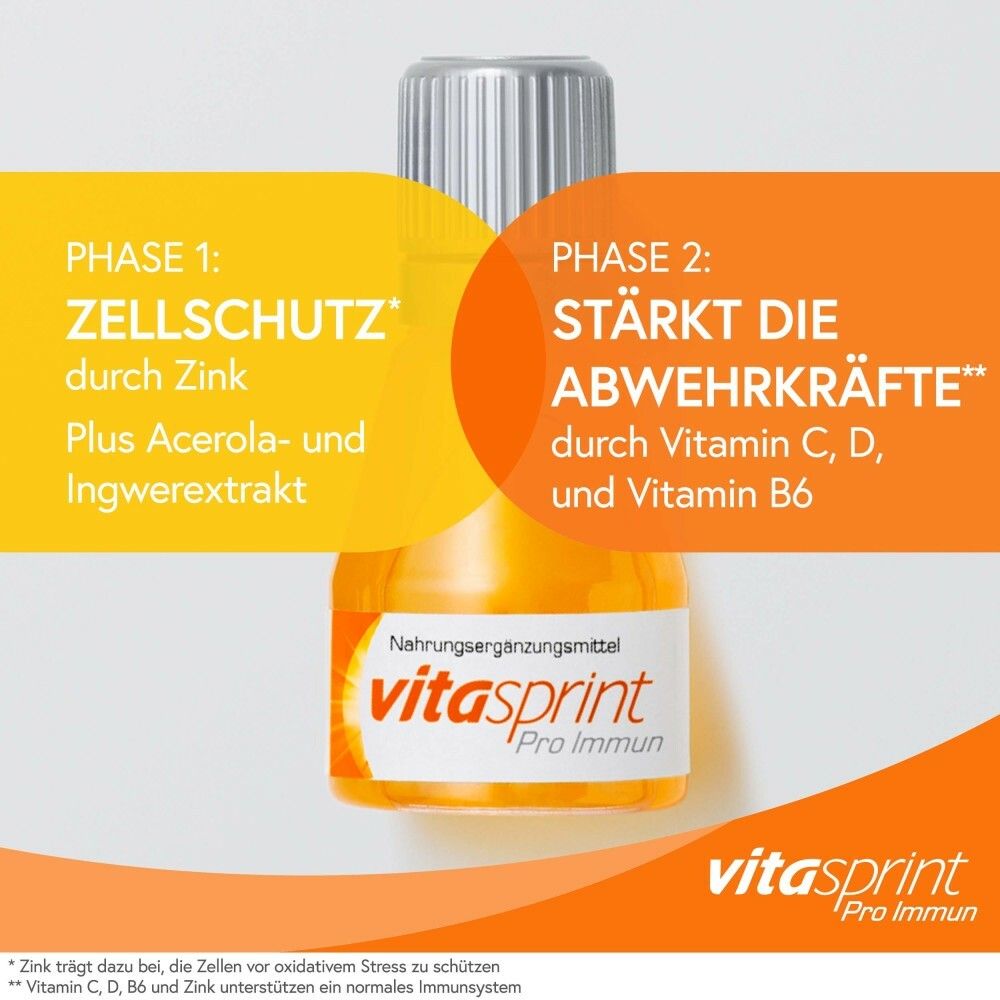 Vitasprint Pro Immun, Nahrungsergänzungsmittel mit Vitamin D, Vitamin C, 24 St.