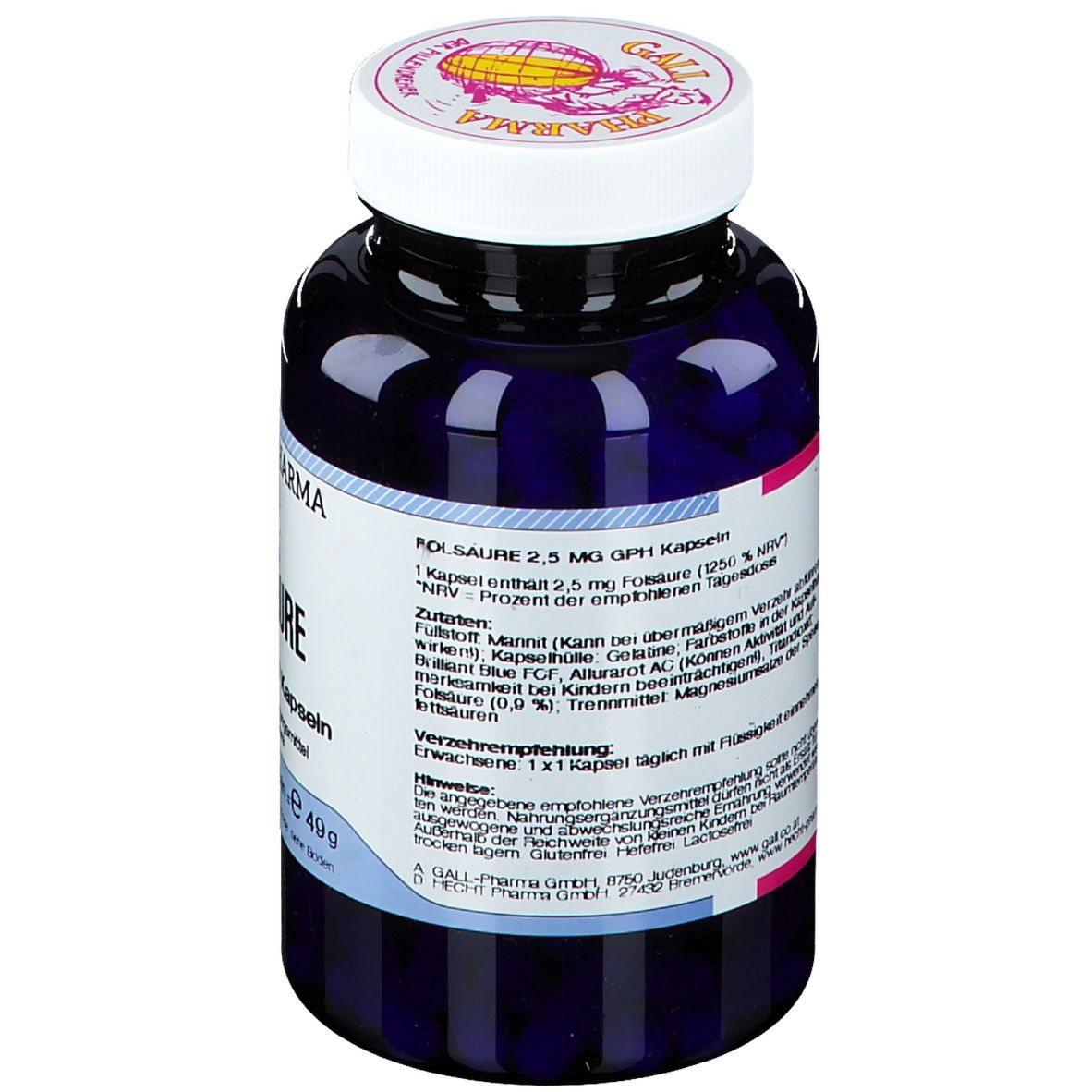 Folsäure 2,5 mg GPH Kapseln