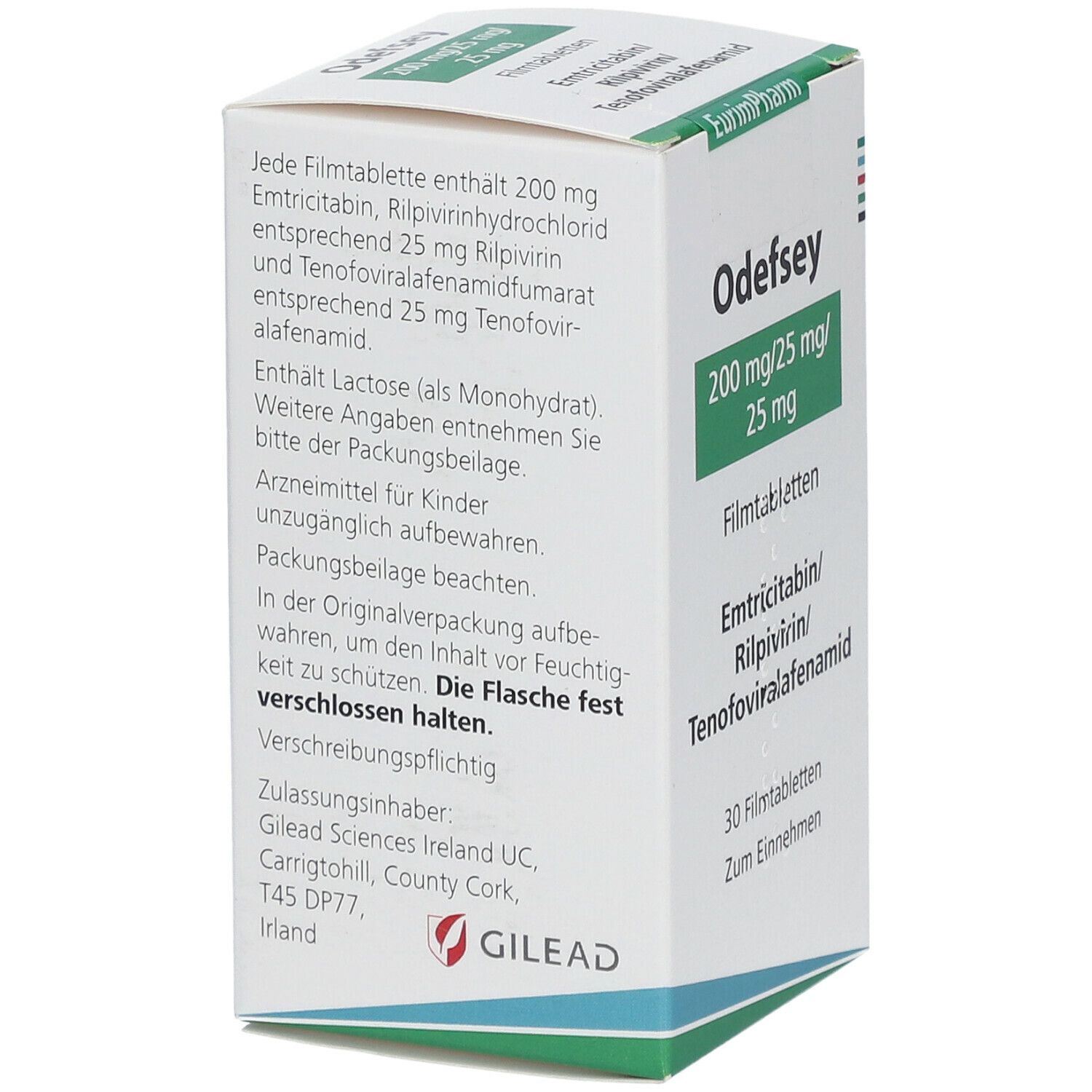 Odefsey 200 mg/25 mg Filmtabletten 30 St