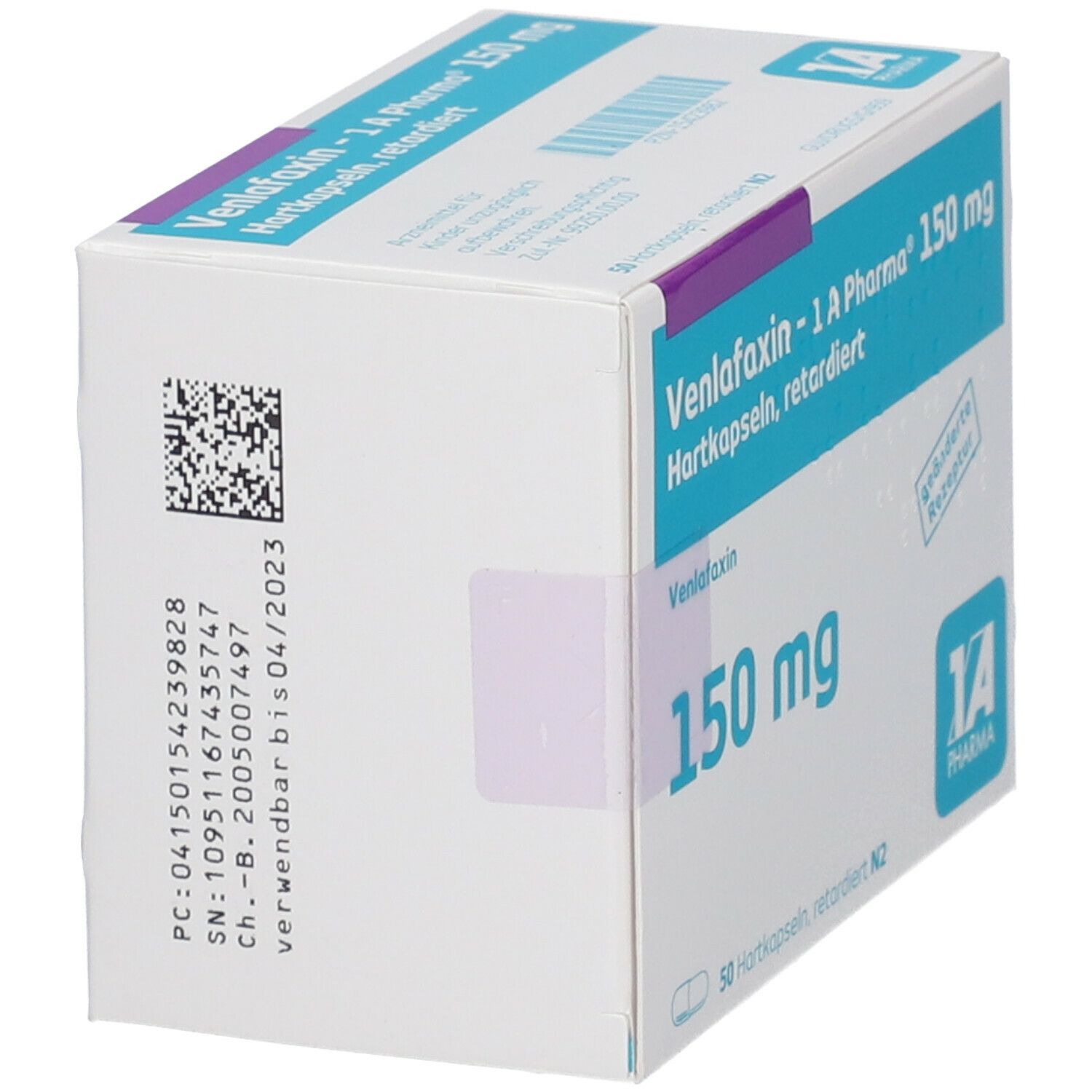 Venlafaxin-1A Pharma 150 mg Hartkapseln retard 50 St Retard-Kapseln