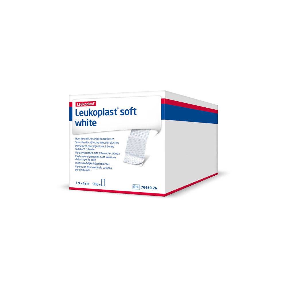 Leukoplast soft white Injektionspfl.Str.19x40 mm 500 St Pflaster