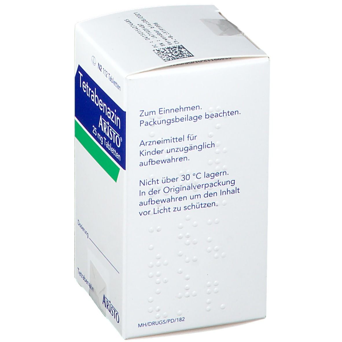 Tetrabenazin Aristo 25 mg Tabletten 112 St