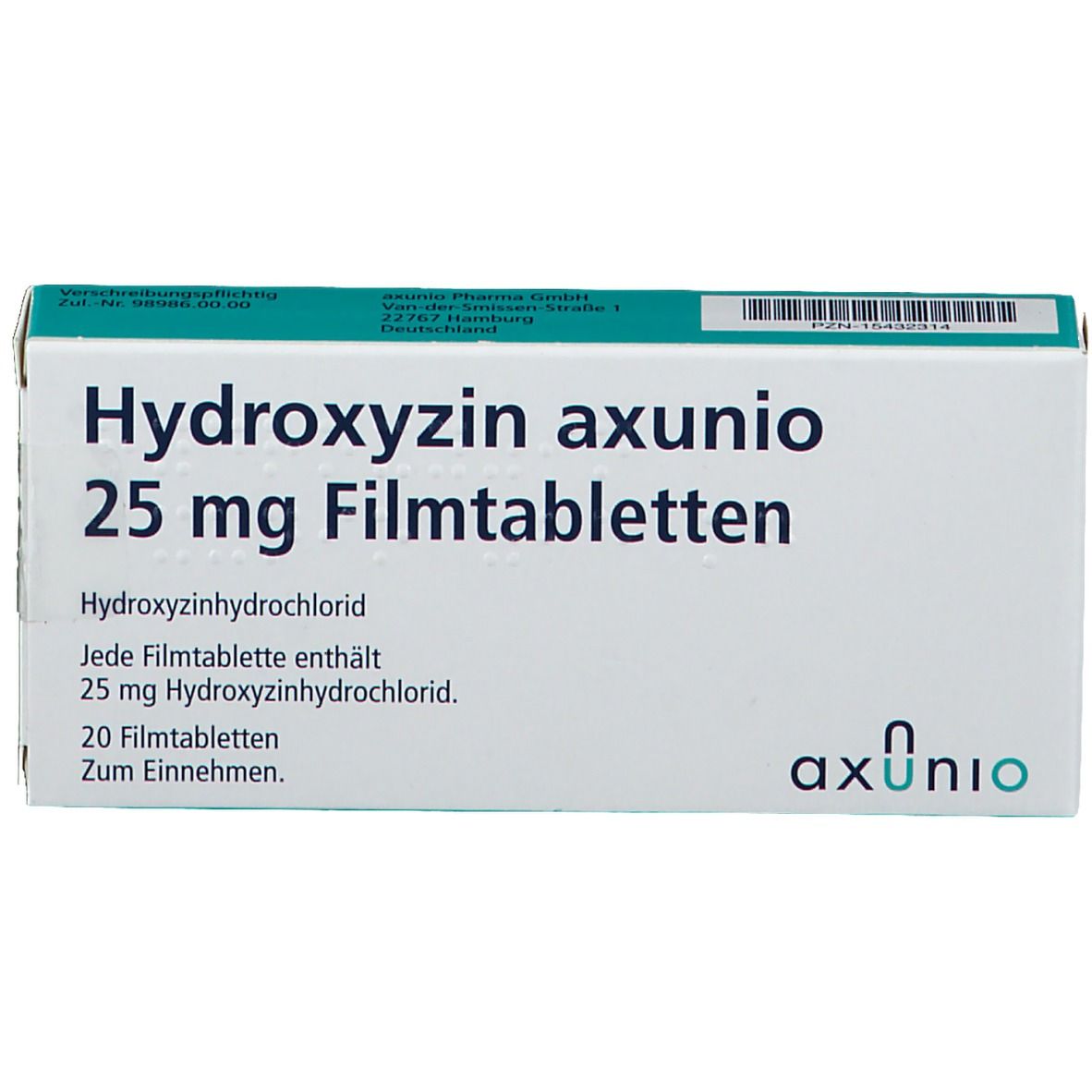 Hydroxyzin axunio 25 mg