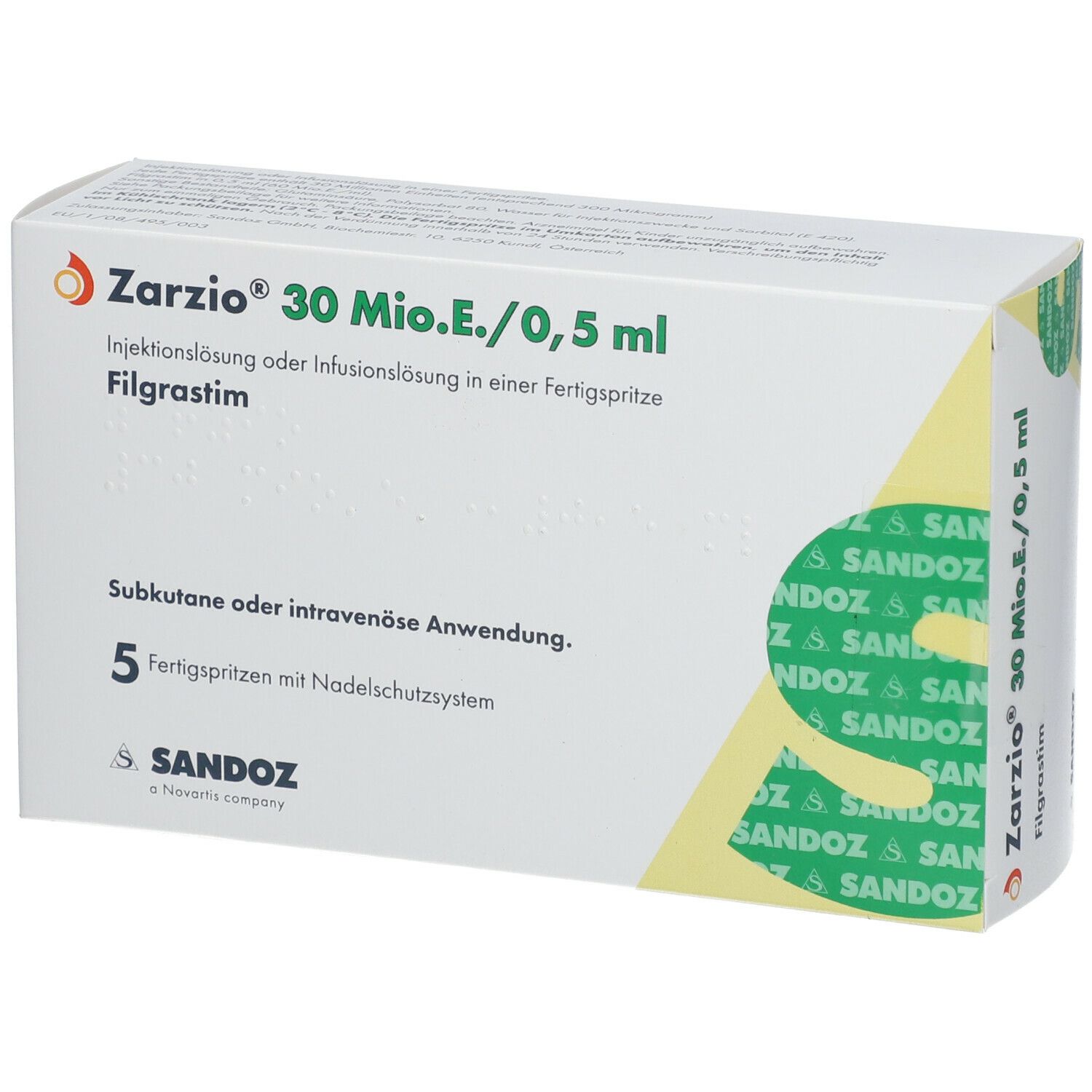 ZARZIO 30 Mio.E./0,5 ml Inj./Inf.-Lsg.i.e.Fert.-S.
