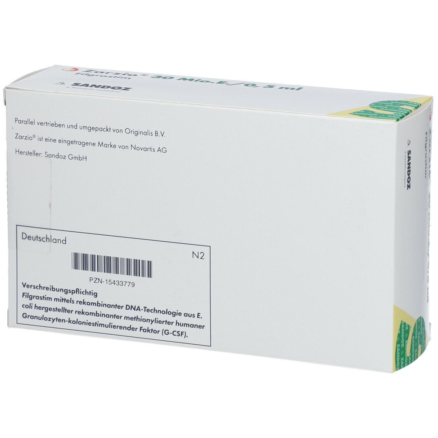 ZARZIO 30 Mio.E./0,5 ml Inj./Inf.-Lsg.i.e.Fert.-S.