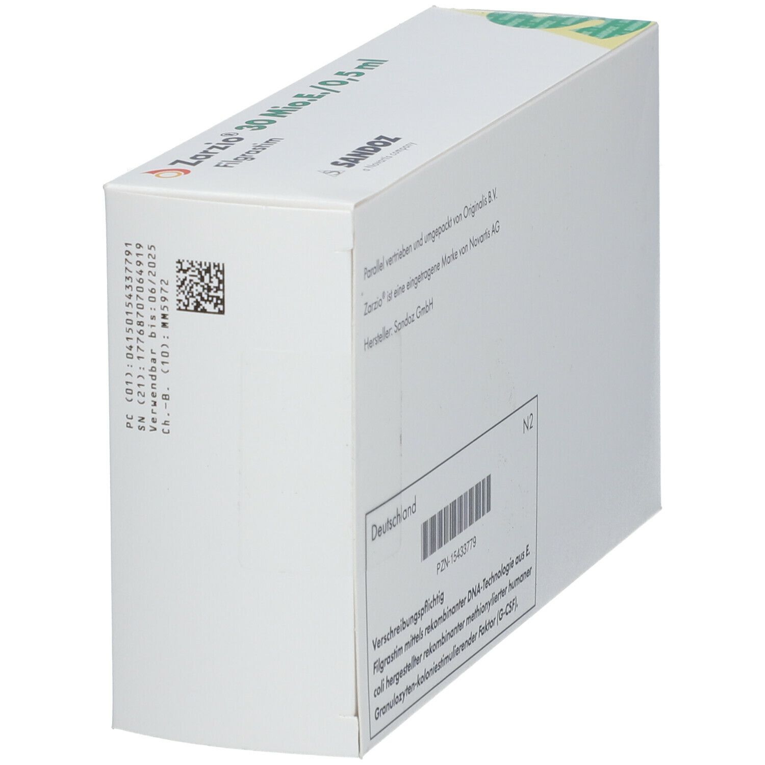 ZARZIO 30 Mio.E./0,5 ml Inj./Inf.-Lsg.i.e.Fert.-S.