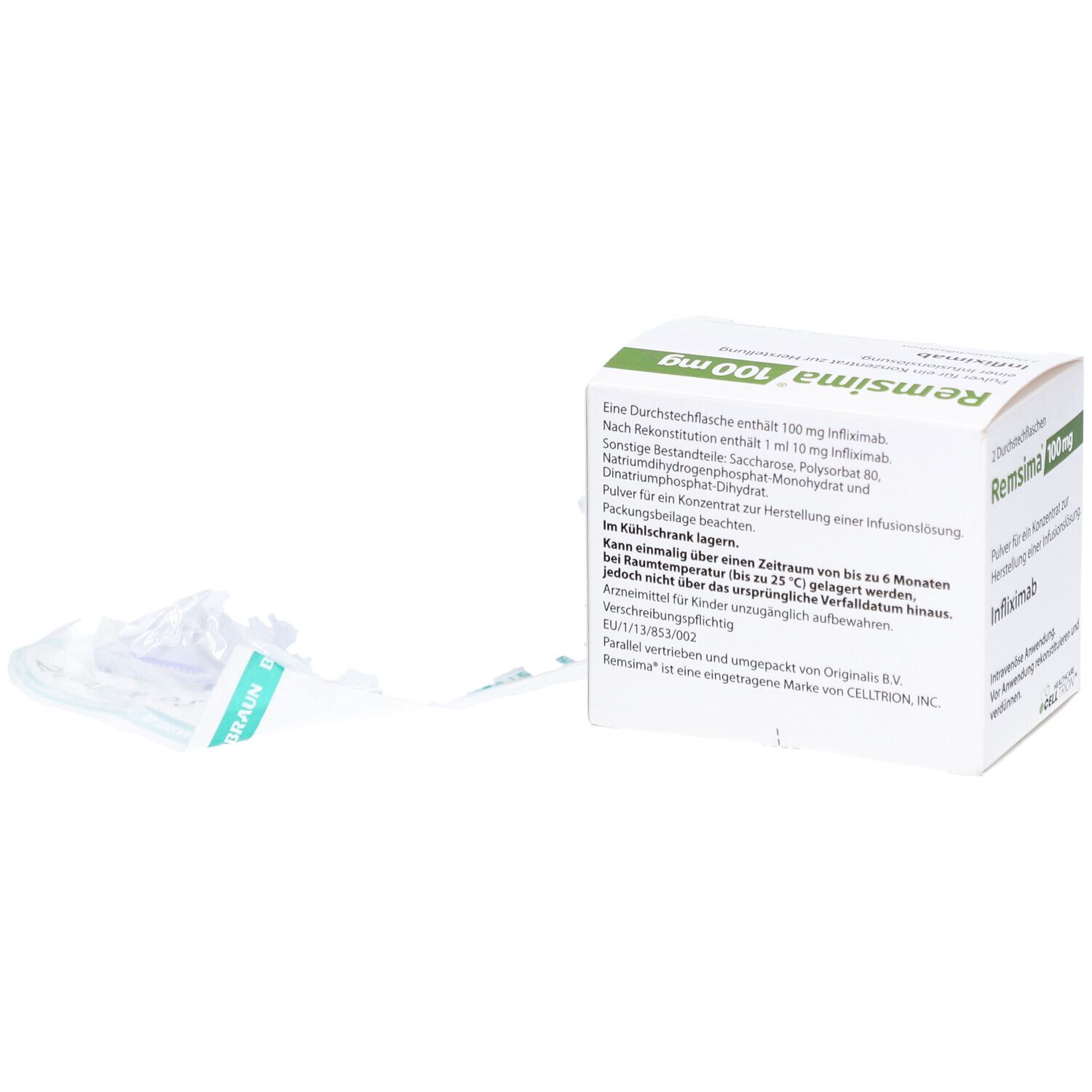 REMSIMA 100 mg Plv.f.e.Konz.z.Her.e.Inf.-Lsg.Dsfl.