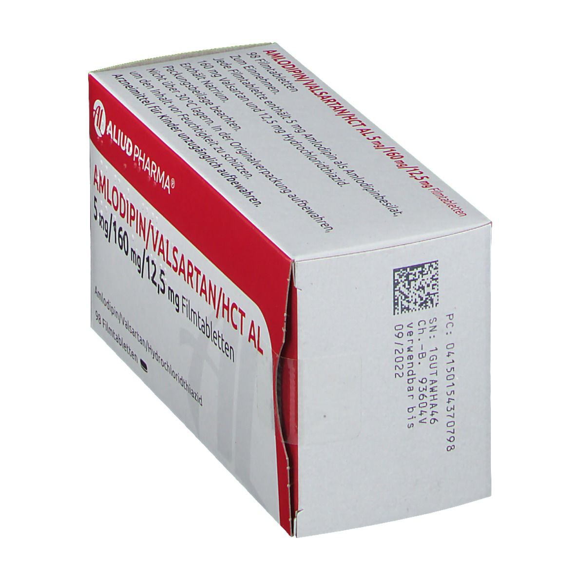 Amlodipin/Valsartan/HCT AL 5 mg/160 mg/12,5 mg