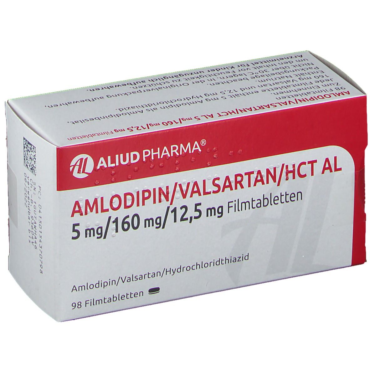 Amlodipin/Valsartan/HCT AL 5 mg/160 mg/12,5 mg
