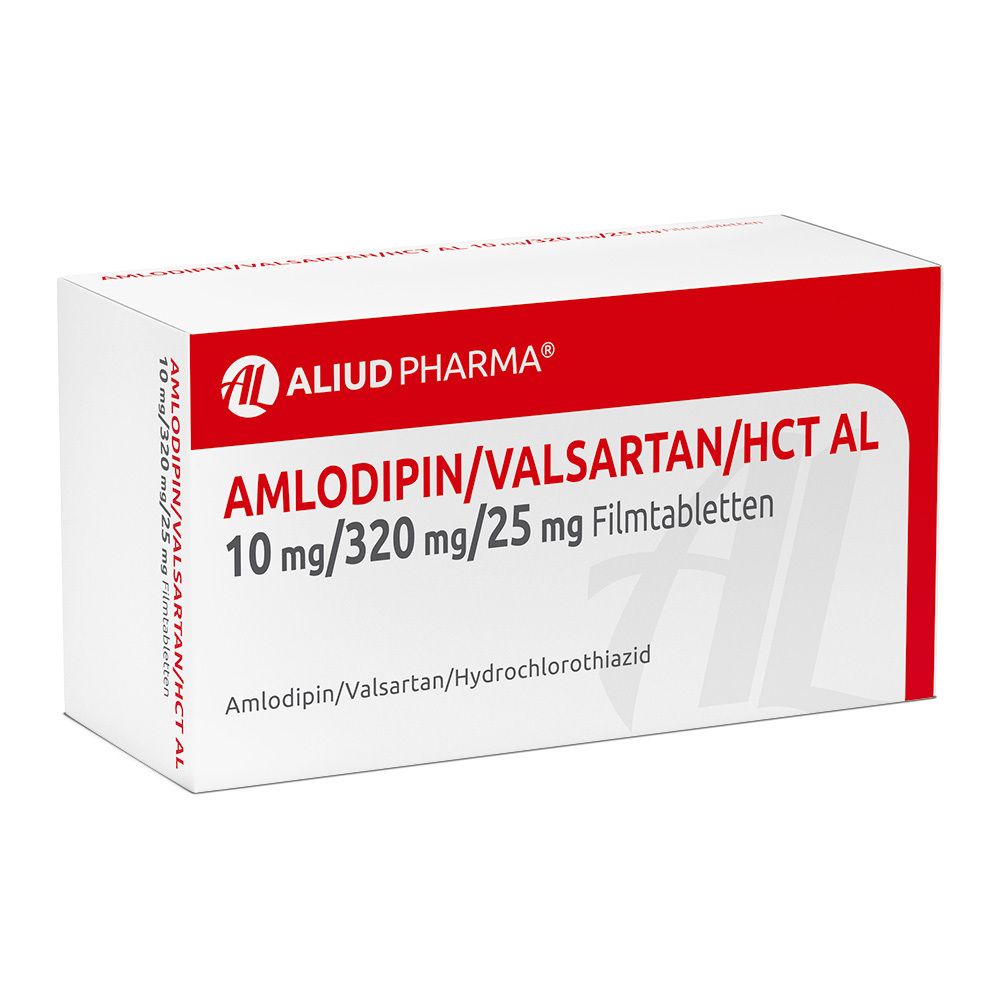 Amlodipinvalsartanhct Al 10 Mg320 Mg25 Mg 98 St Mit Dem E Rezept