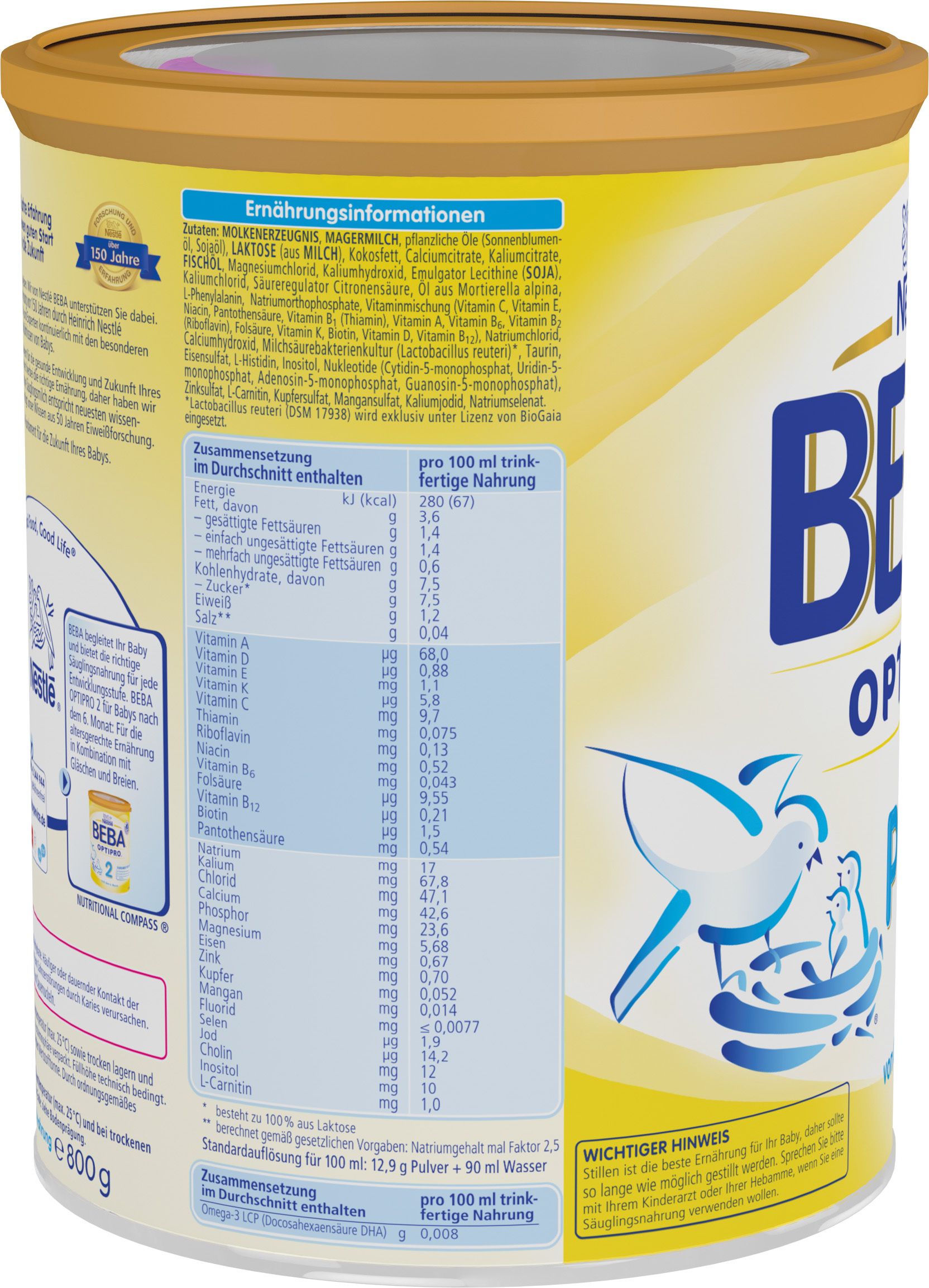 Nestlé BEBA OPTIPRO® PRE Anfangsmilch von Geburt an