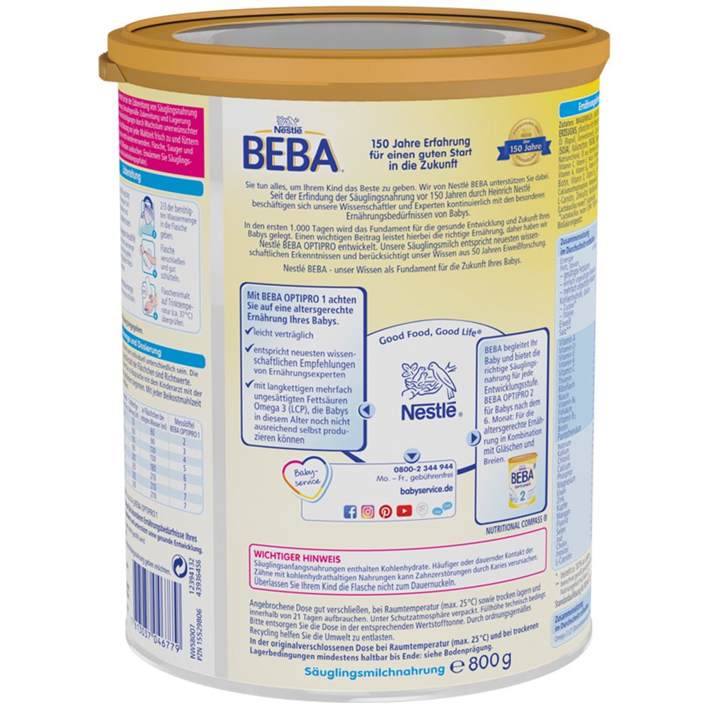 Nestlé BEBA OPTIPRO 1 Anfangsmilch von Geburt an