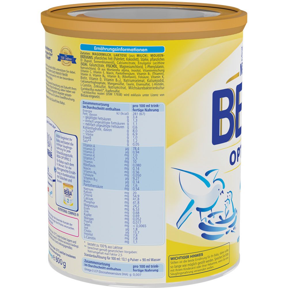 Nestlé BEBA OPTIPRO 1 Anfangsmilch von Geburt an