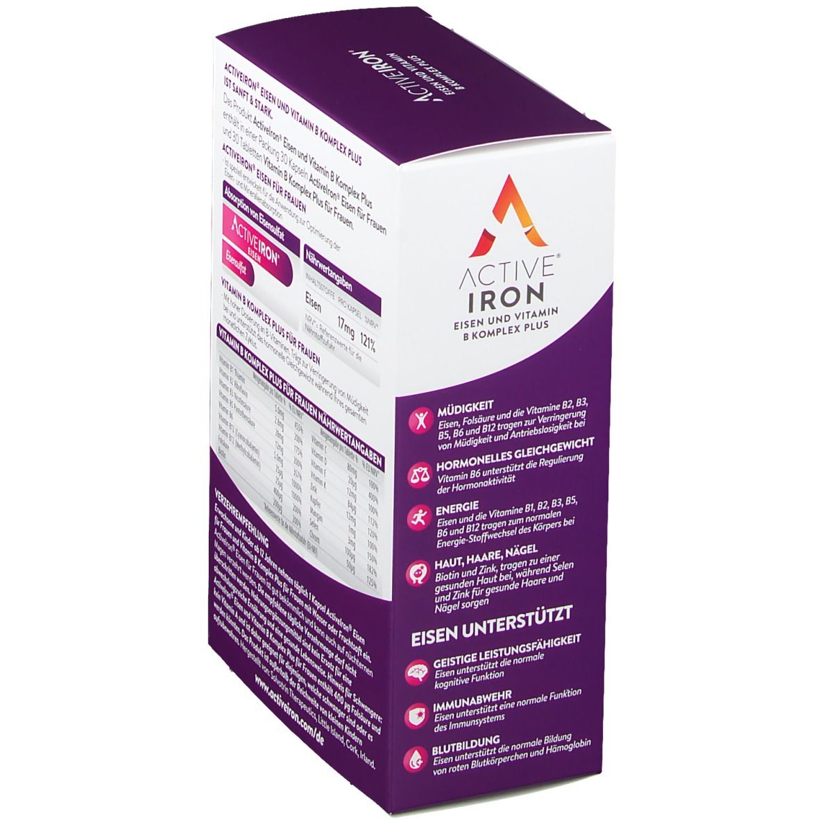 ActiveIron® Eisen und Vitamin B Komplex Plus 60 St Shop Apotheke